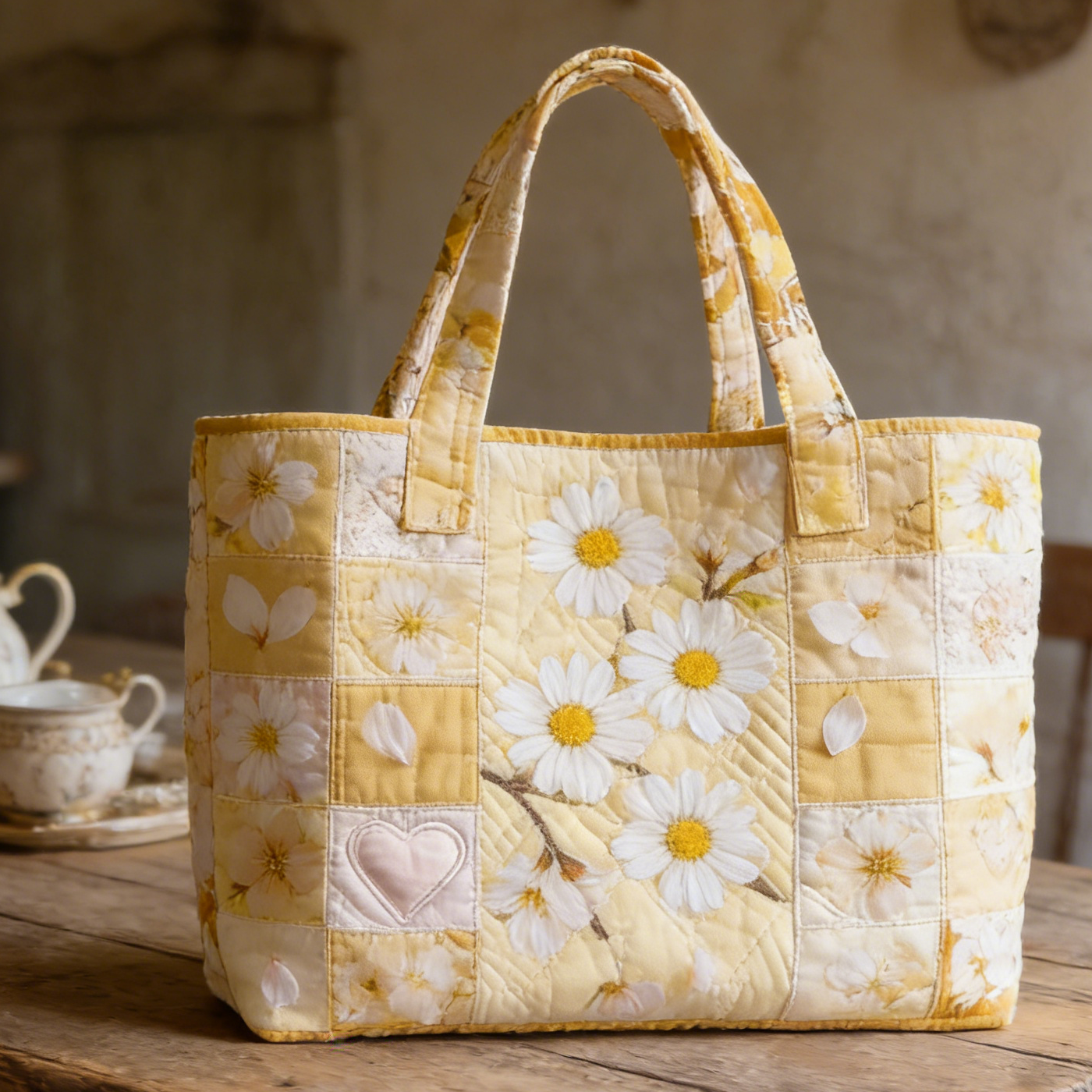 Daisy Quilted Tote Bag ETGH9456