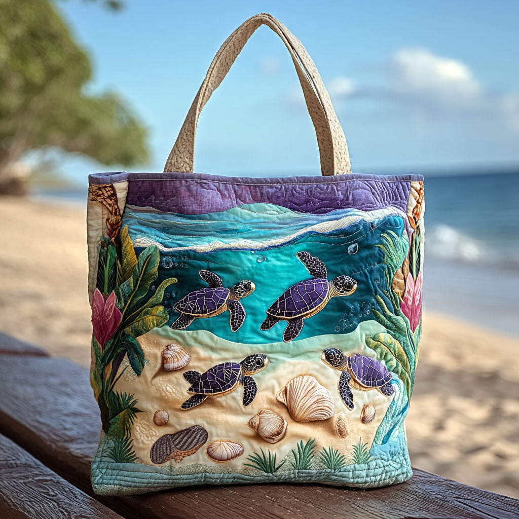 Lagoon Spirit Quilted Tote Bag  Animal print