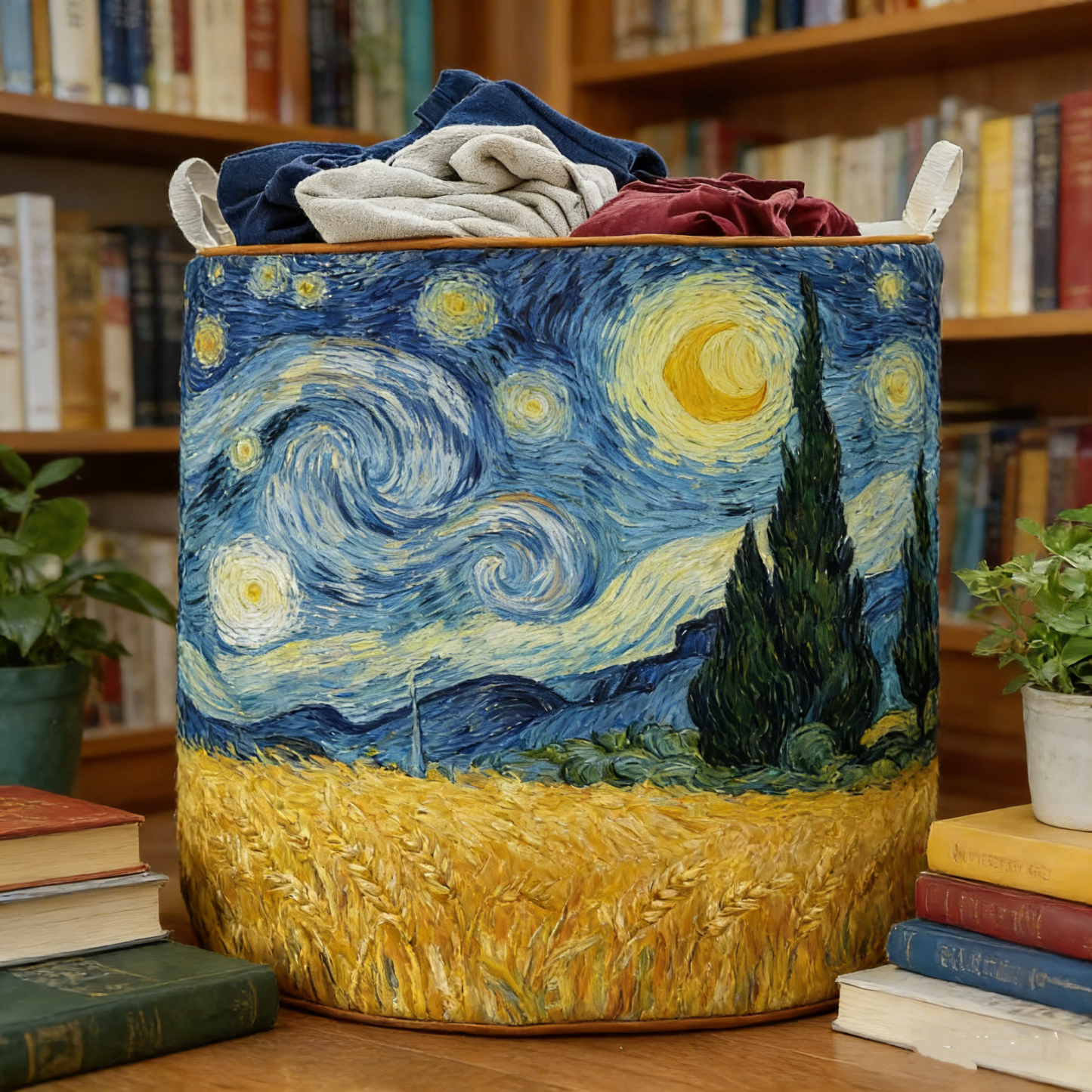 Dreamy Cavalier Day Quilted Laundry Basket