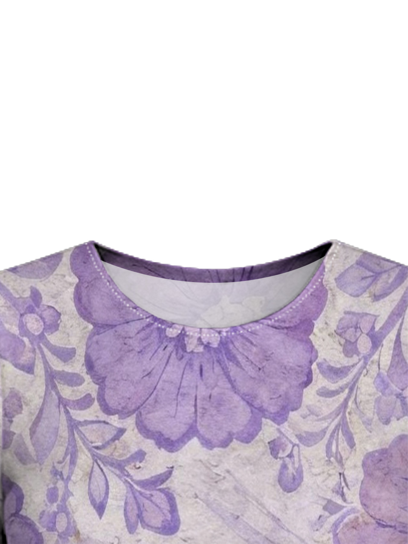 Lavender Watercolor Floral Flare Sleeve Bodycon Midi Dress JIH741