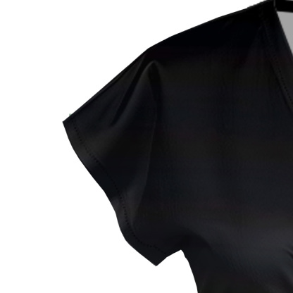 Black to Pink Ombre Cap Sleeve V-Neck Midi Dress BEH741