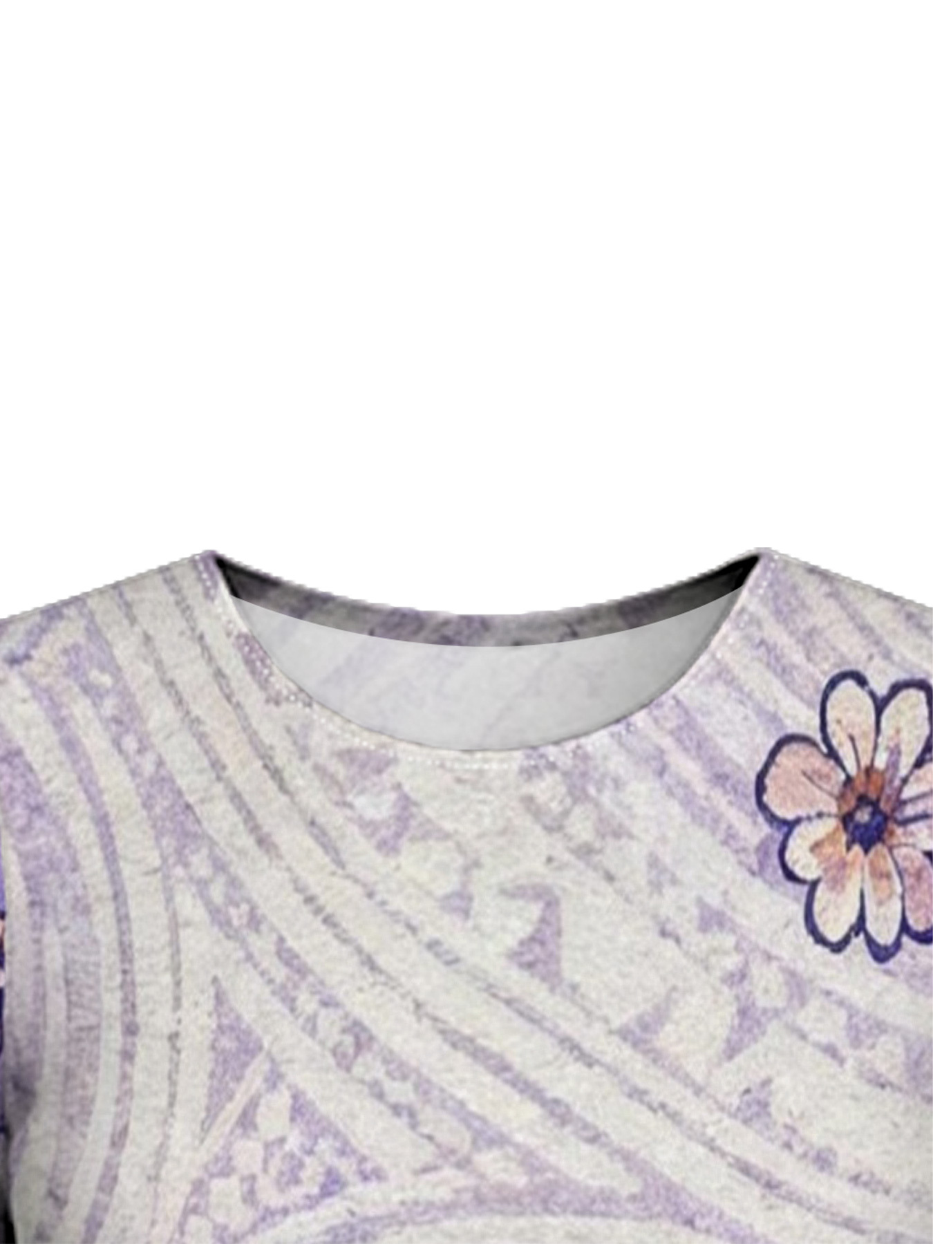 Lavender Swirl Floral Flare Sleeve Bodycon Midi Dress XWU620