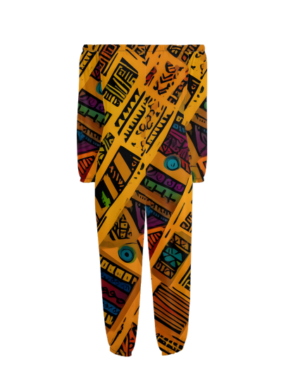 Vibrant African Tribal Print Off-Shoulder Jumpsuit