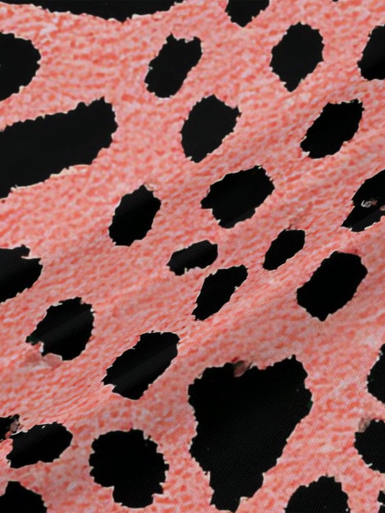 Pink Blue Mixed Animal V-Neck Bodycon Midi Dress DFI810