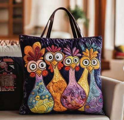 Funny Five Quilted Tote Bag  Animal print