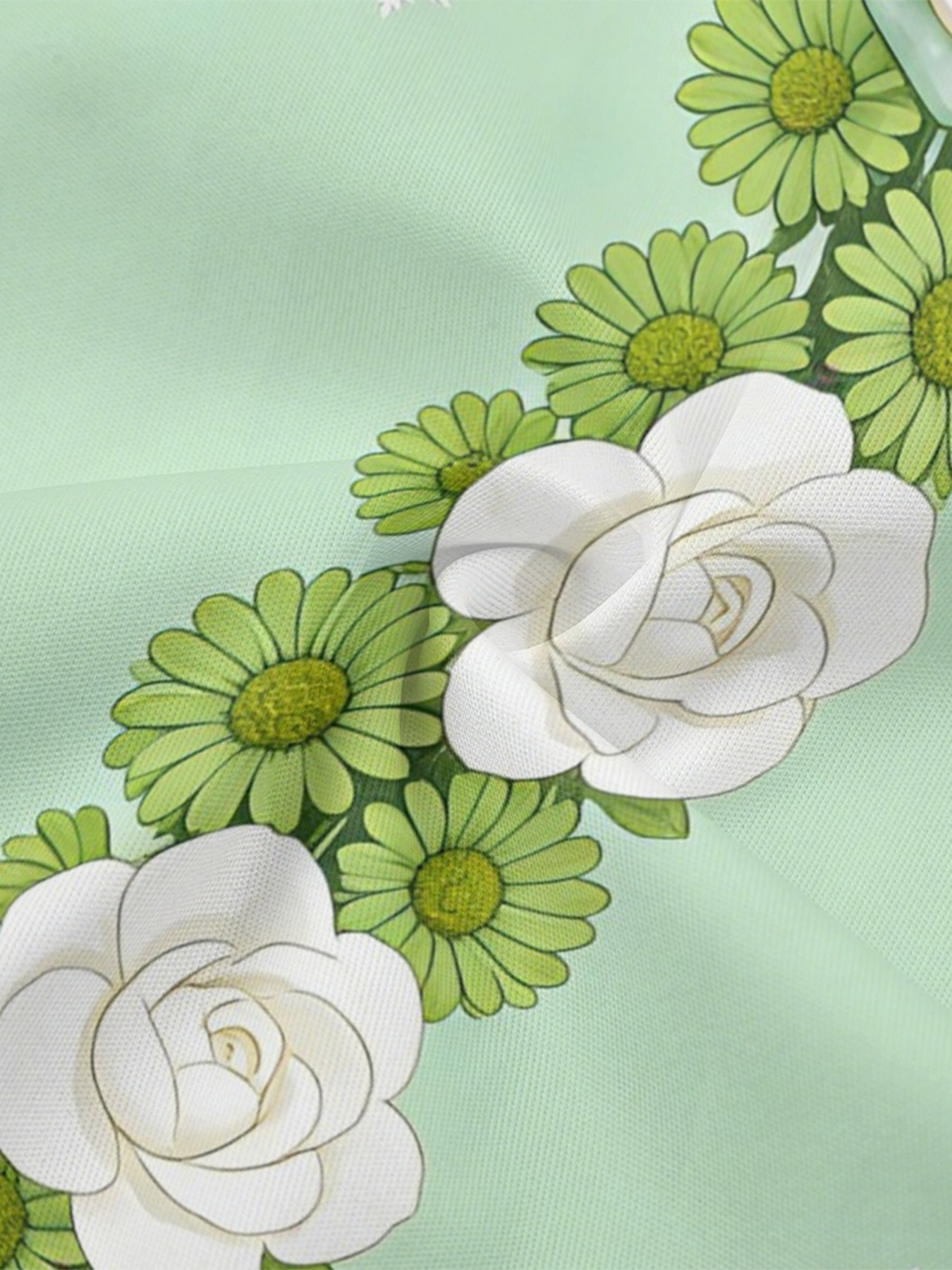 Mint Green Pearl Cross Easter Flare Sleeve Bodycon Midi Dress