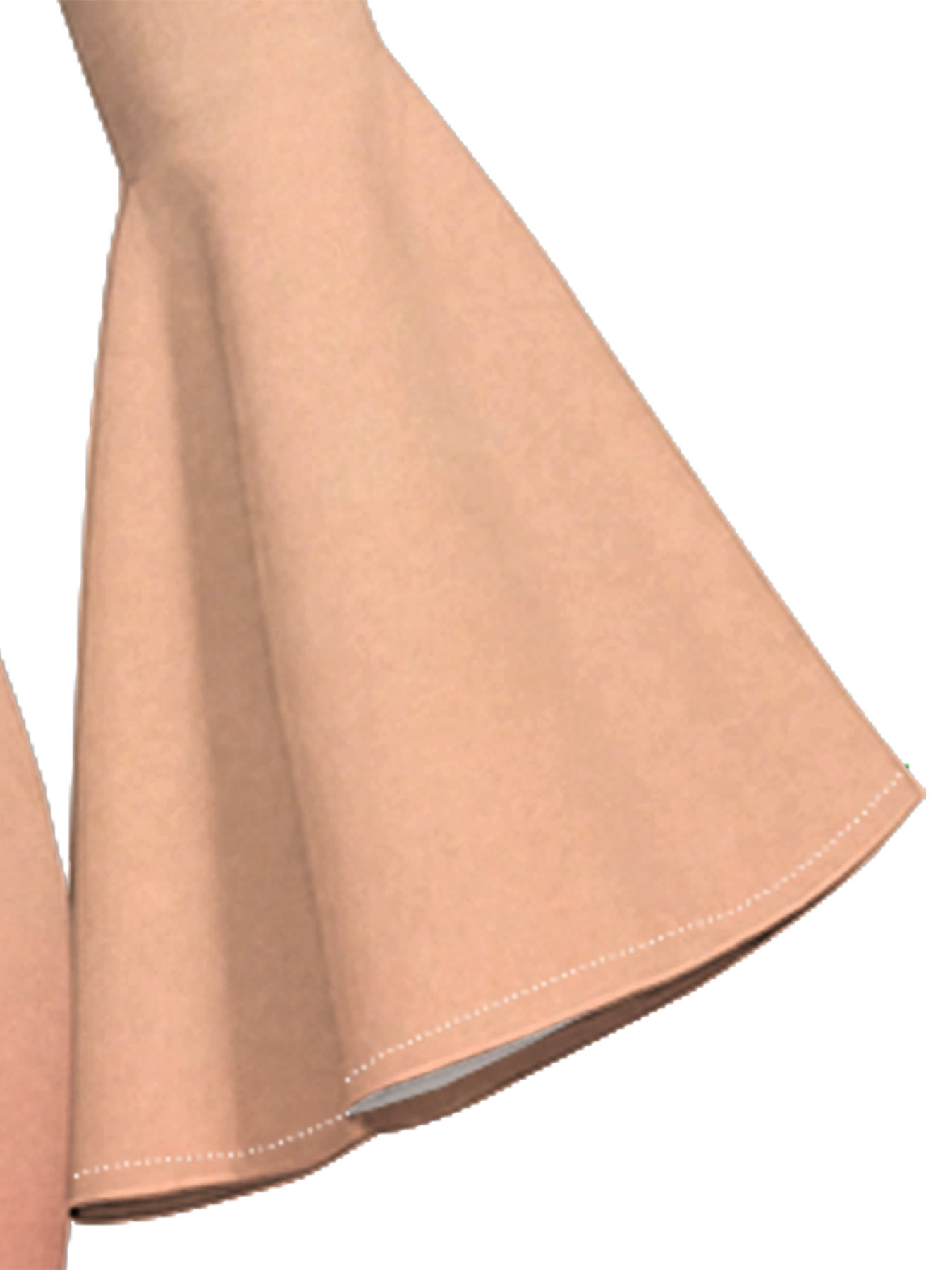 Peach-Pink Floral Basket Cross Easter Flare Sleeve Bodycon Midi Dress