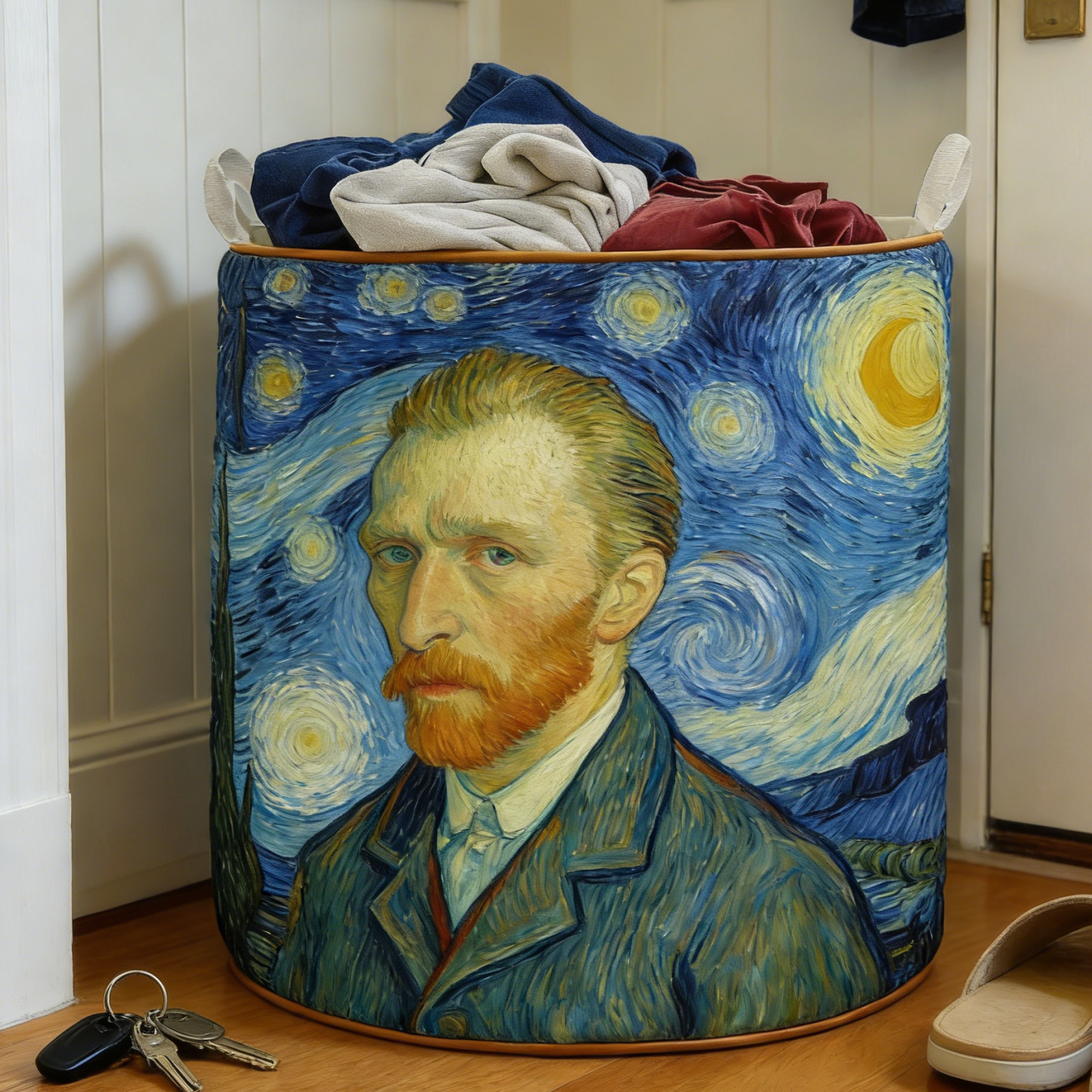 Dreamy Cavalier Day Quilted Laundry Basket