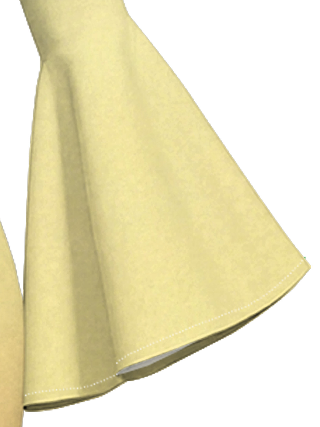 Butter Yellow Floral Basket Cross Easter Flare Sleeve Bodycon Midi Dress