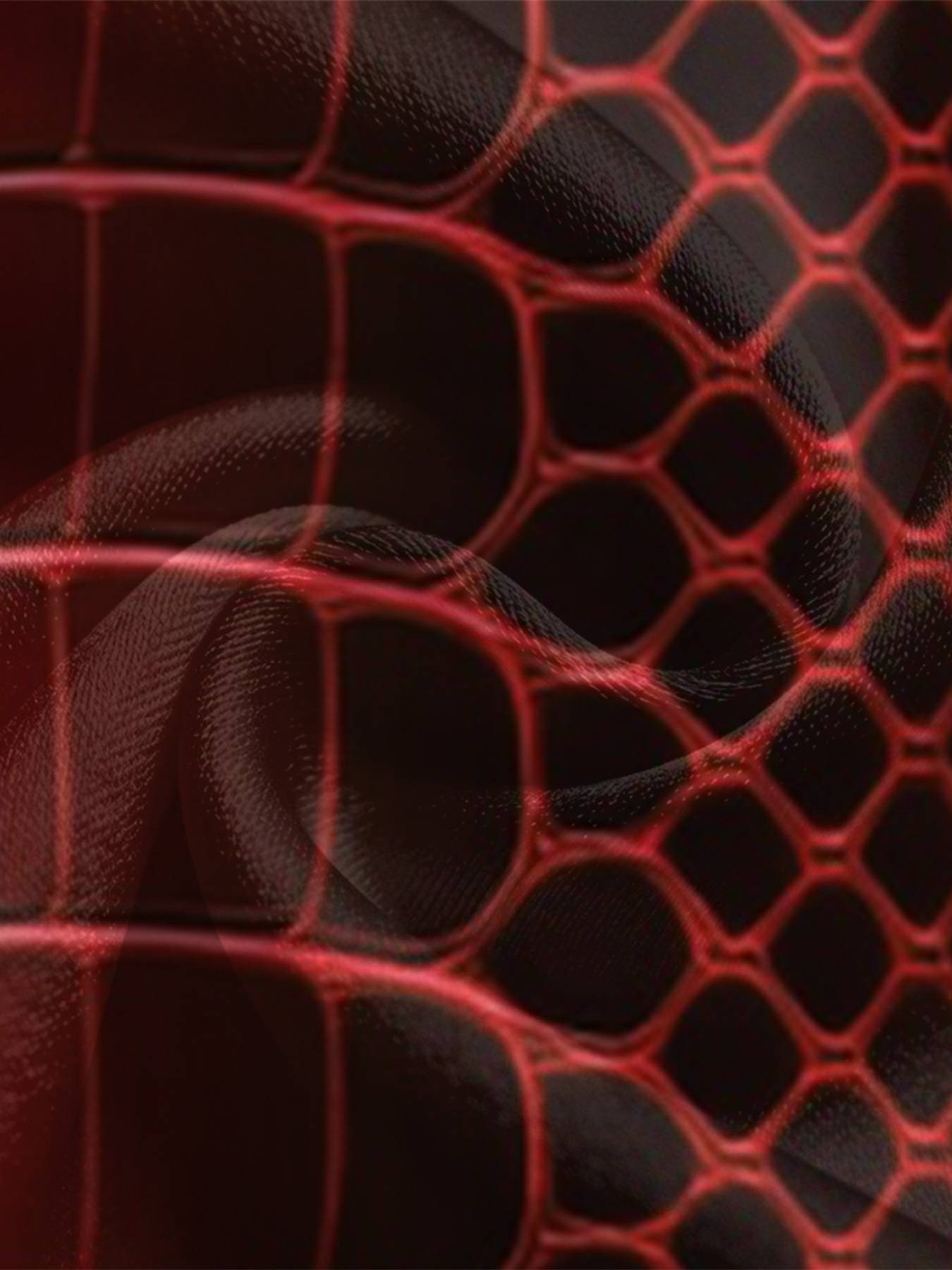 Red Snake Skin Long Sleeve Zip-Up Jumpsuit