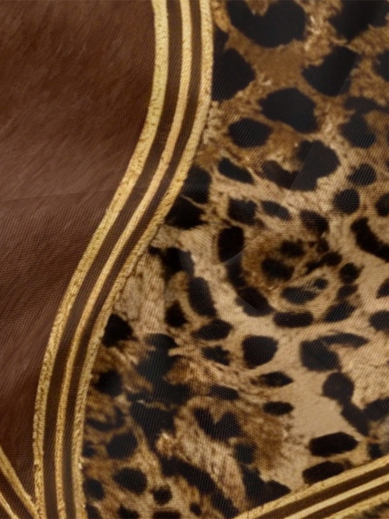 Leopard & Tribal Patchwork Flare Sleeve Bodycon Midi Dress