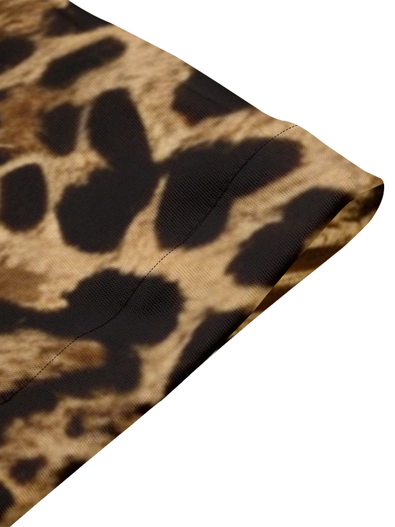 Leopard & Tribal Patchwork Flare Sleeve Bodycon Midi Dress