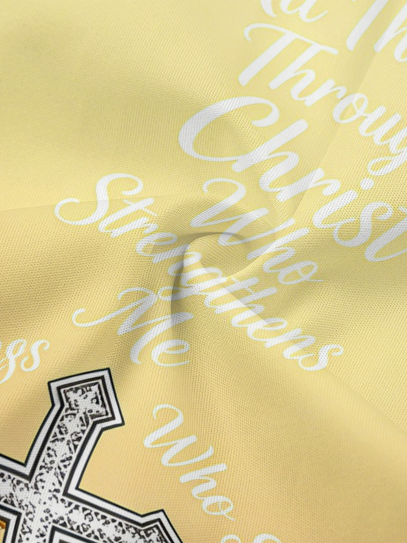 Butter Yellow Floral Basket Cross Easter Flare Sleeve Bodycon Midi Dress