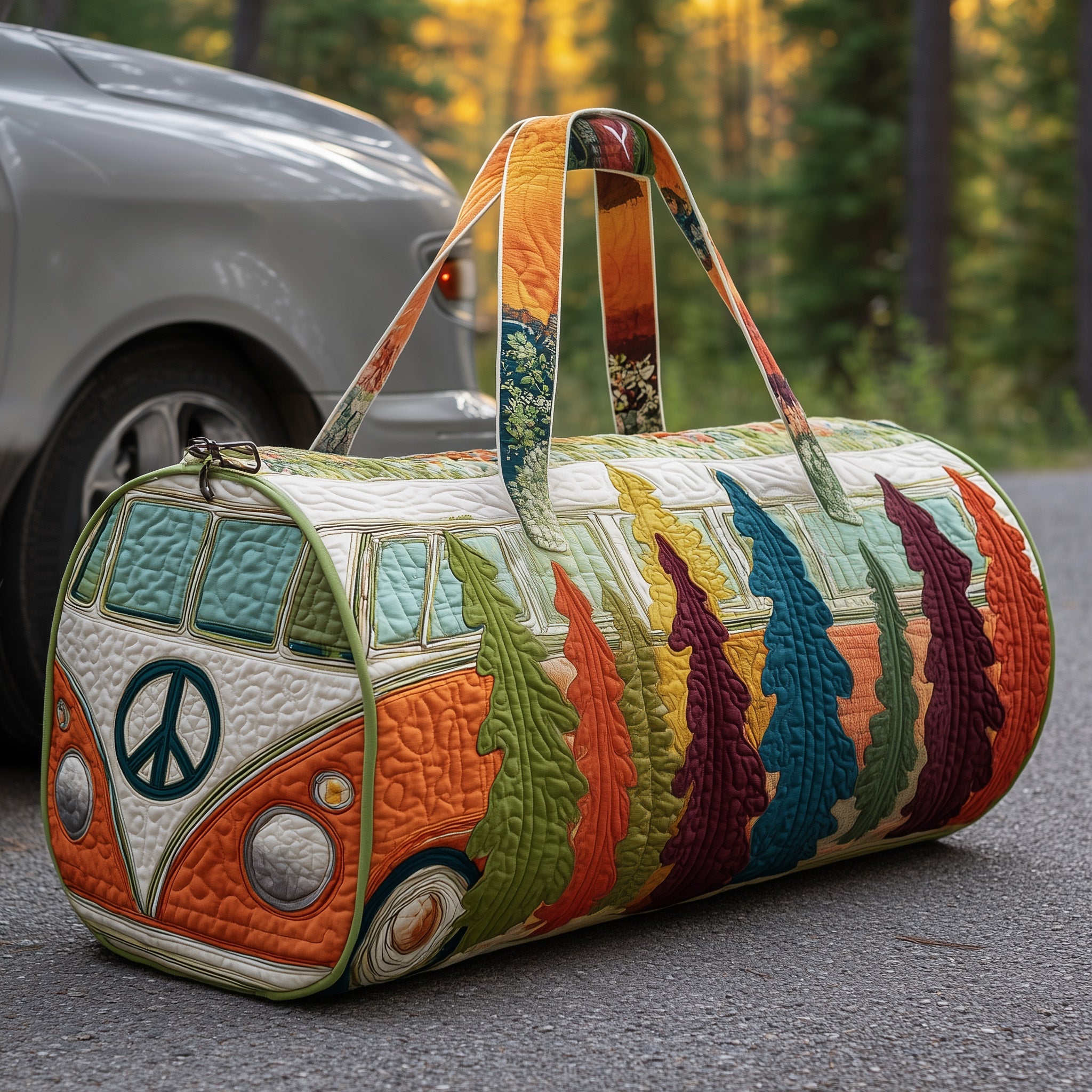 [ Next day shipment ]Hippie Van Quilted Duffle Bag GFTOTP10609