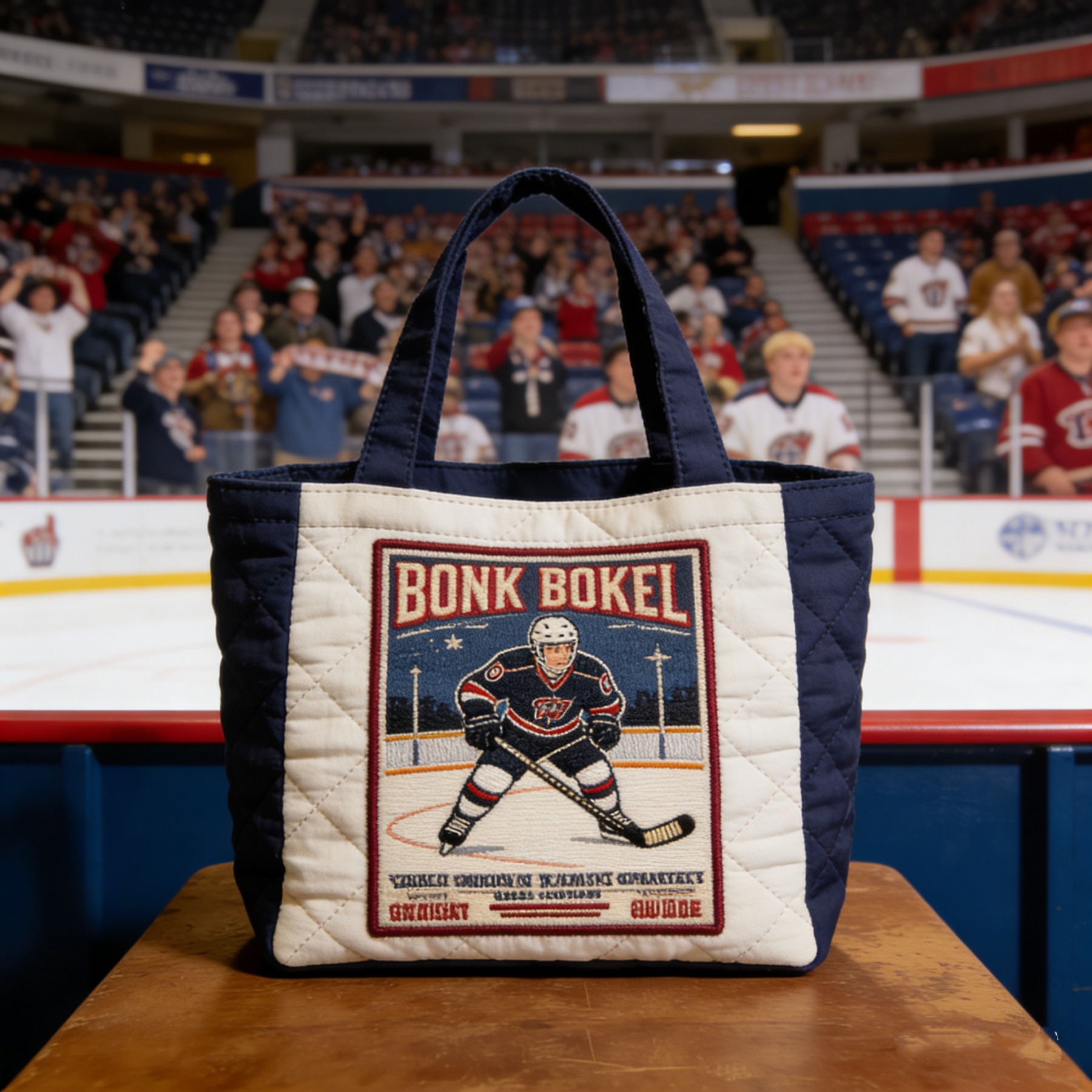 Moonlit Meow QuiltedTote Bag