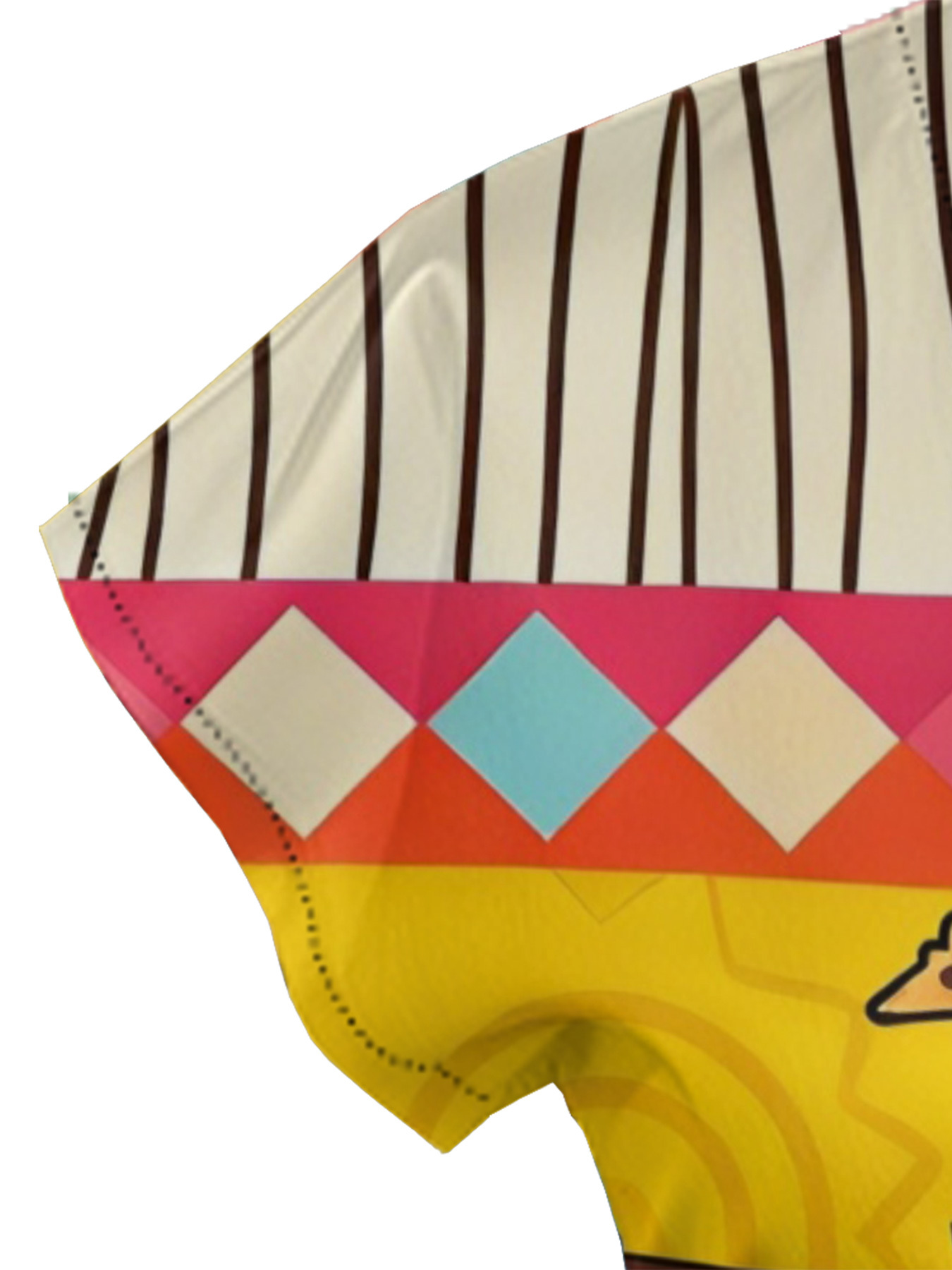 African Safari Cap Sleeve V-Neck Midi Dress 