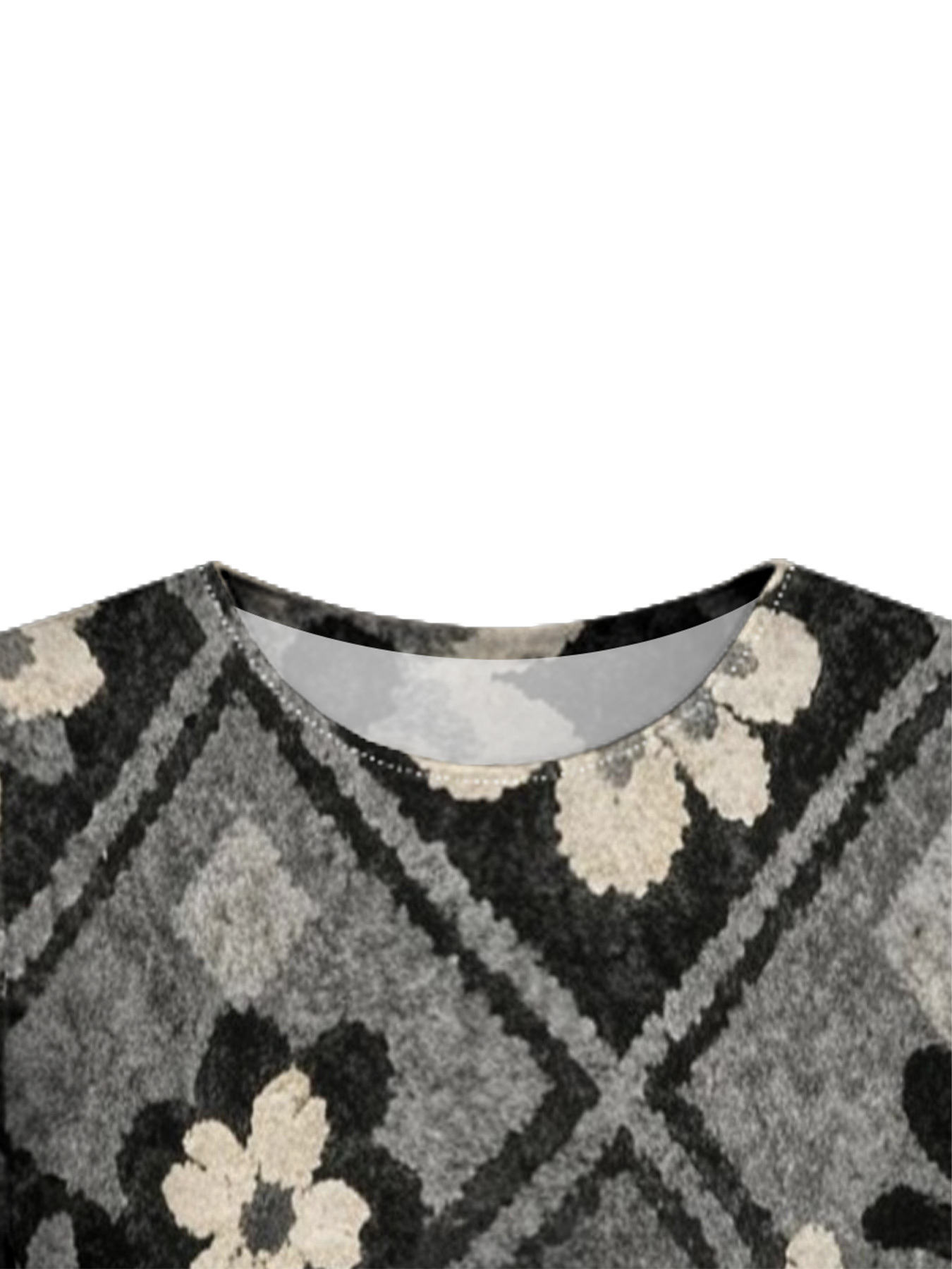 Grey Floral Flare Sleeve Bodycon Midi Dress PON420