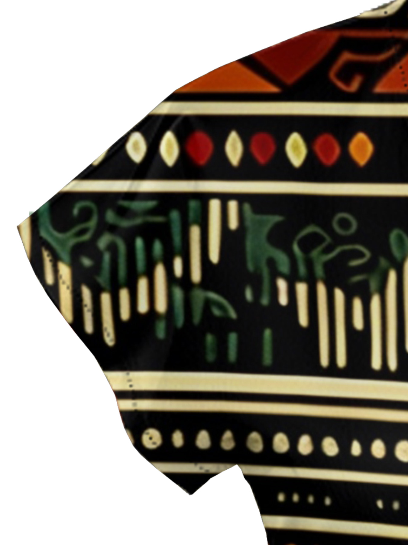 African Savannah Sunset Cap Sleeve V-Neck Midi Dress IJG7685