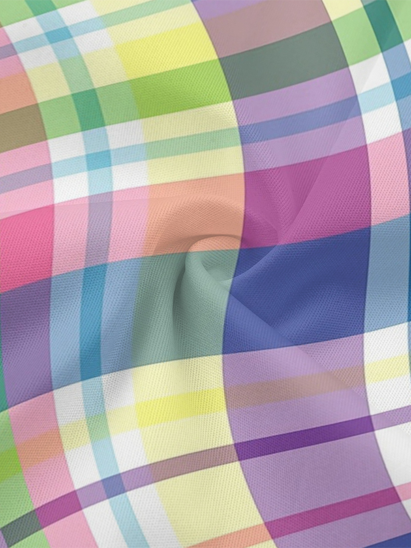 Pastel Rainbow Plaid Bell Flare Sleeve Bodycon Midi Dress