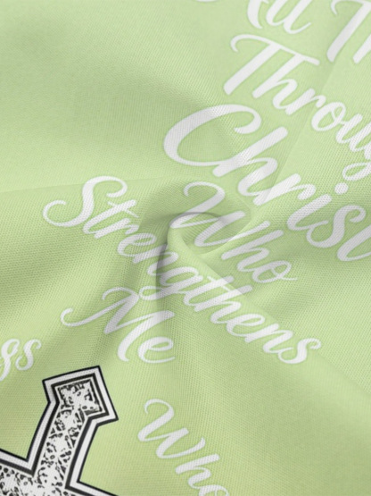 Light Green Floral Basket Cross Easter Flare Sleeve Bodycon Midi Dress