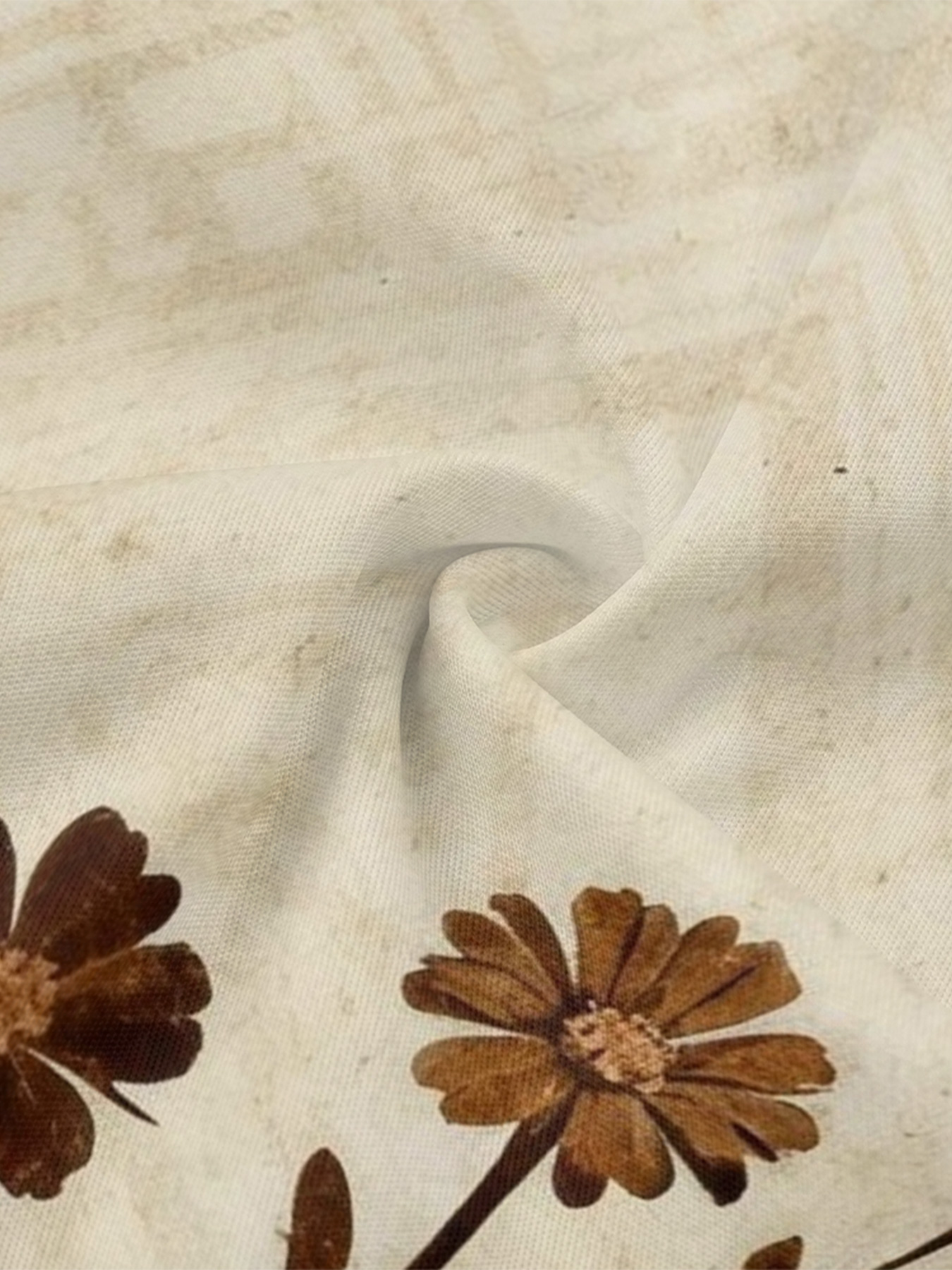 Beige Chevron Floral Flare Sleeve Bodycon Midi Dress FED951