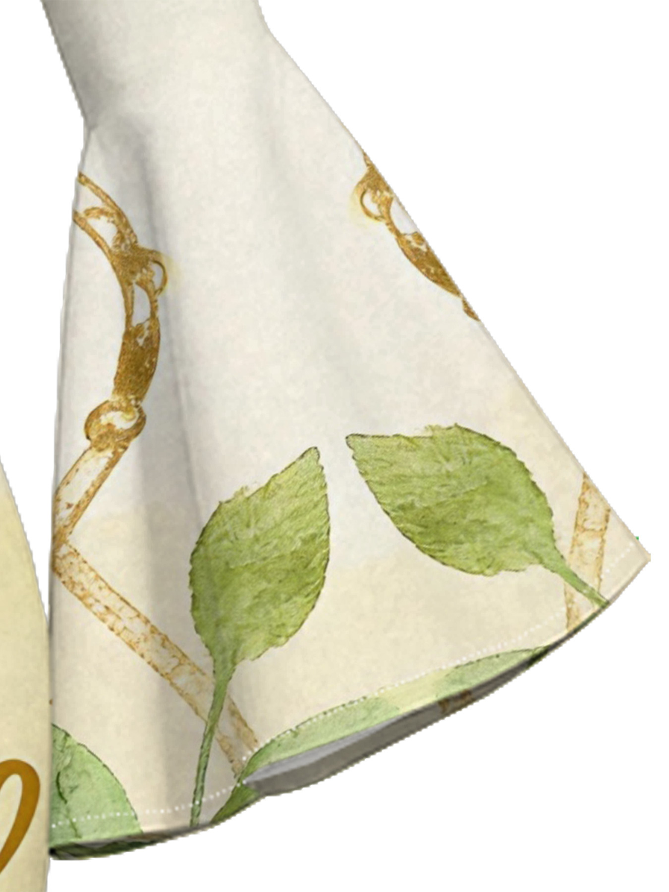 Butter Yellow Feather Cross Easter Flare Sleeve Bodycon Midi Dress