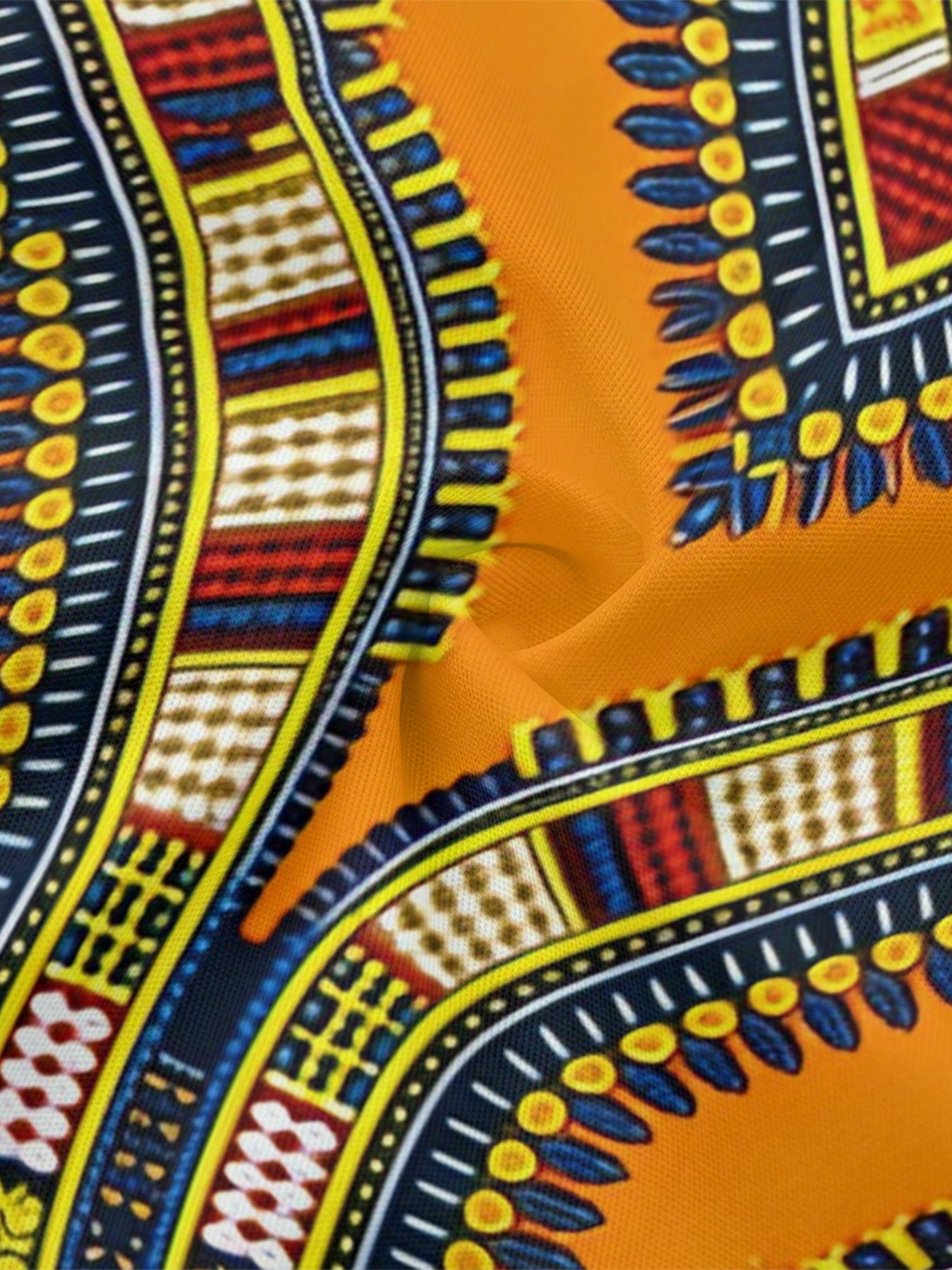 African Tribal Flare Sleeve Bodycon Midi Dress IOJ85689