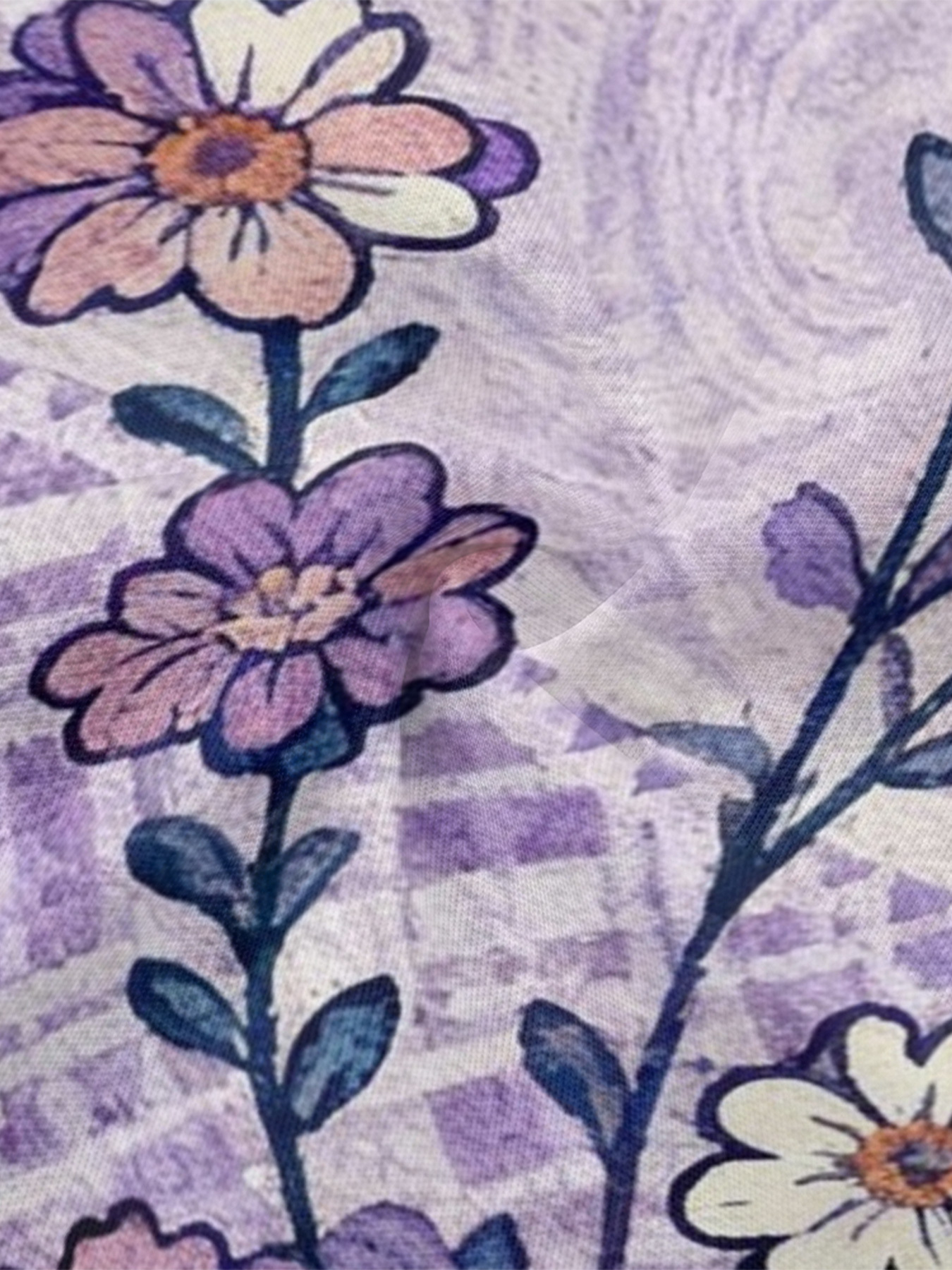 Lavender Swirl Floral Flare Sleeve Bodycon Midi Dress XWU620