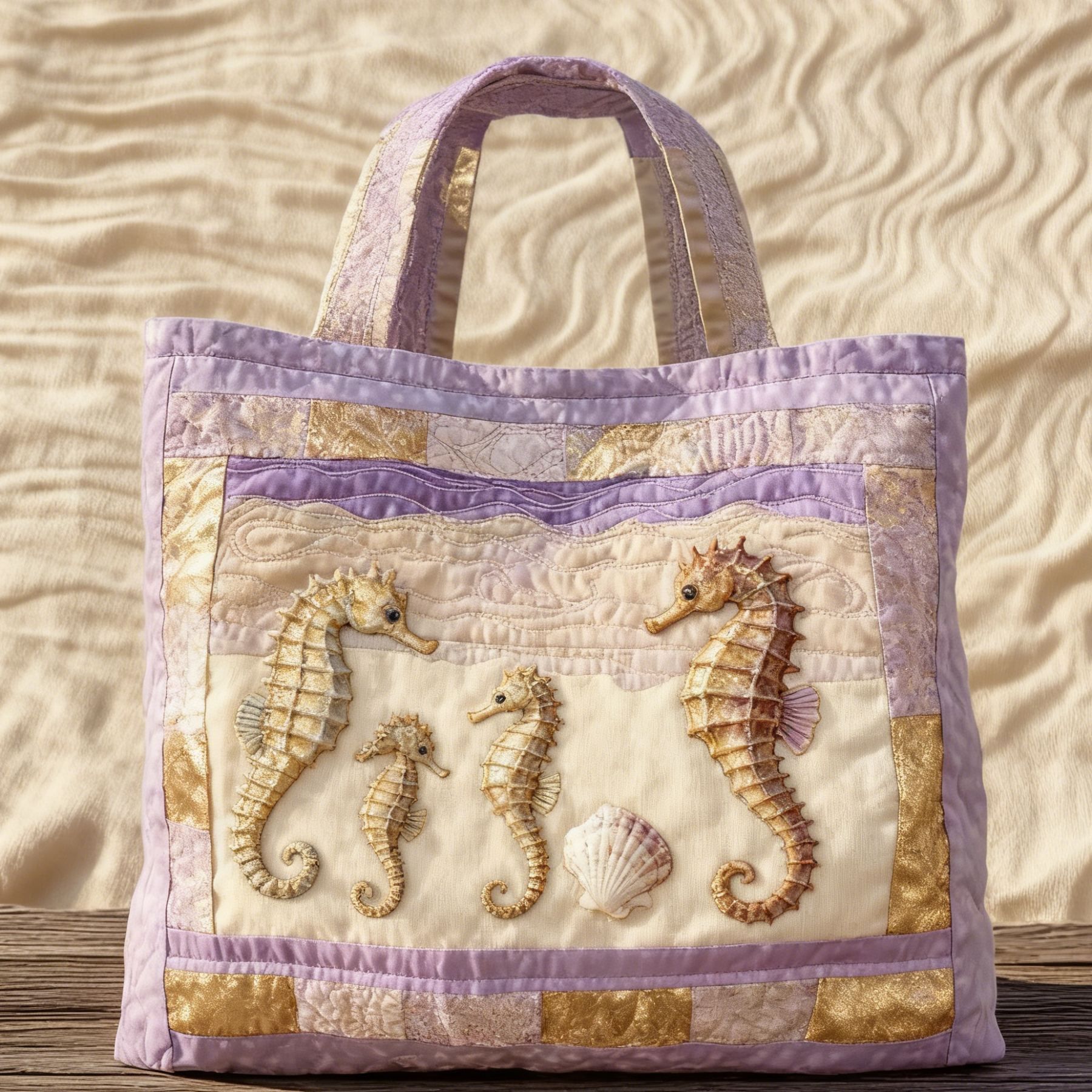 Moonlit Meow QuiltedTote Bag