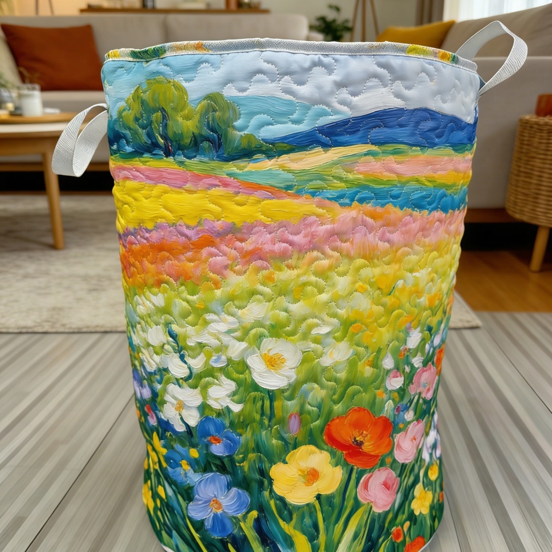 Dreamy Cavalier Day Quilted Laundry Basket
