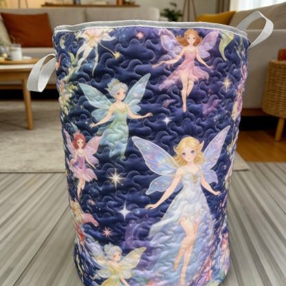 Starry Sky Fairy Quilted Laundry Basket  [Real Shot] 02