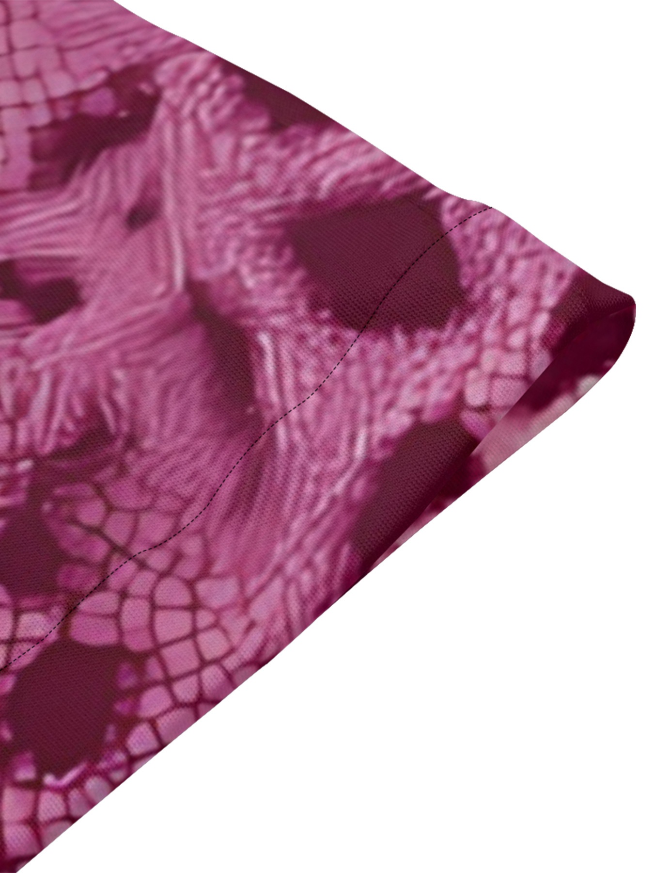 Berry Pink Mixed Animal Print Bell Flare Sleeve Bodycon Midi Dress