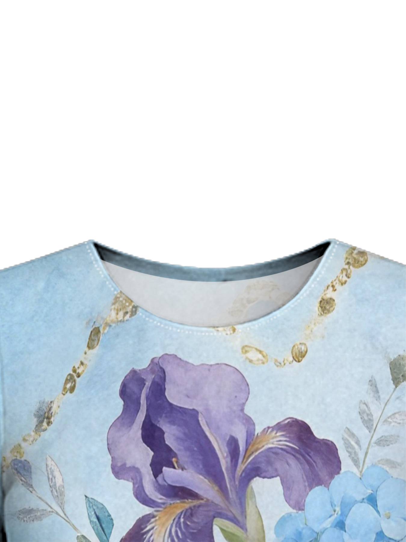 Ombre Blue Galaxy Cross Easter Flare Sleeve Bodycon Midi Dress