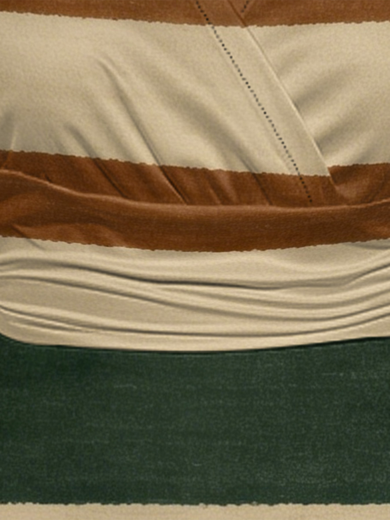 Earth Tone Stripe Cap Sleeve V-Neck Midi Dress IJG7685