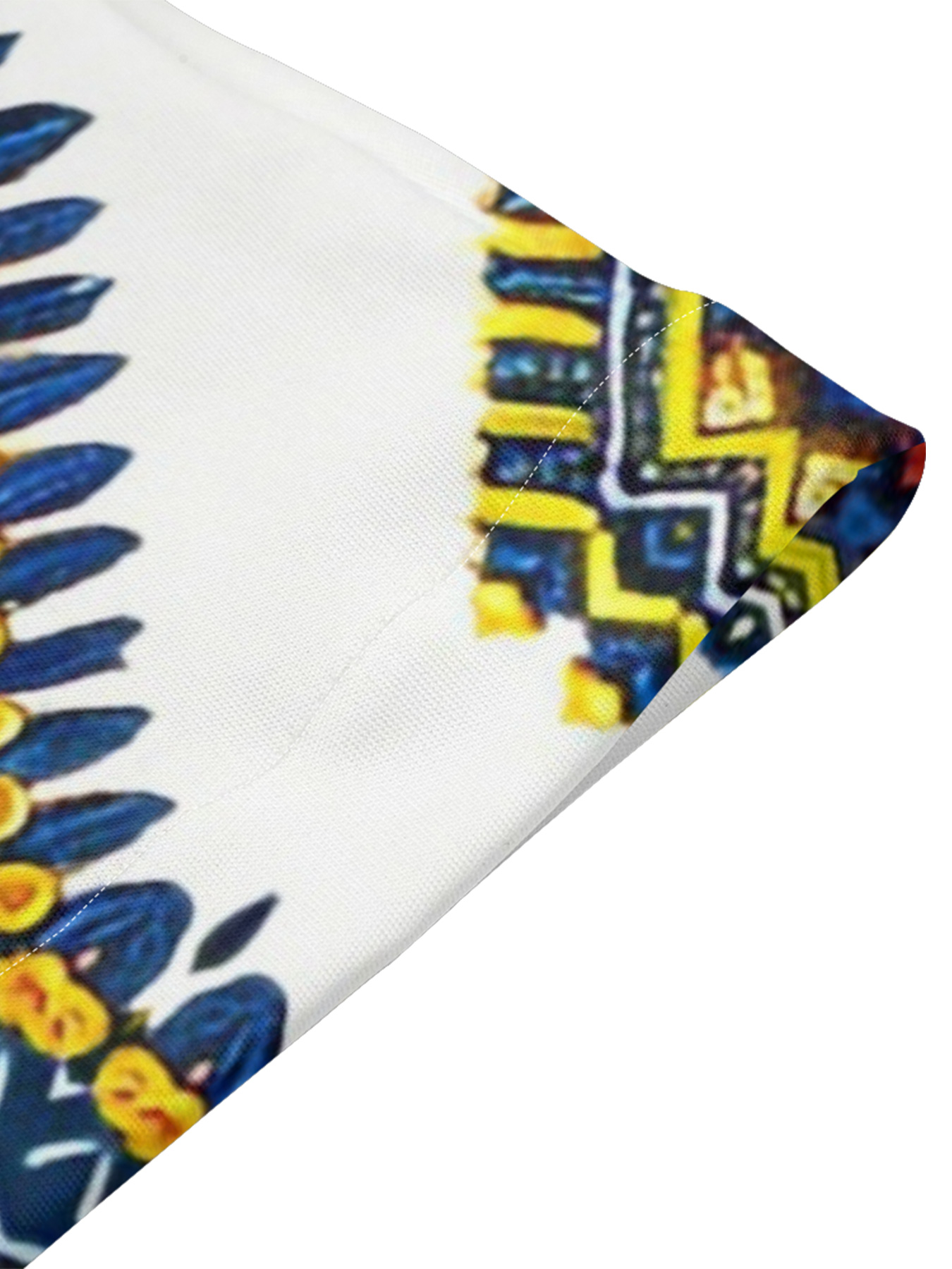 White Dashiki Print Bell Flare Sleeve Bodycon Midi Dress