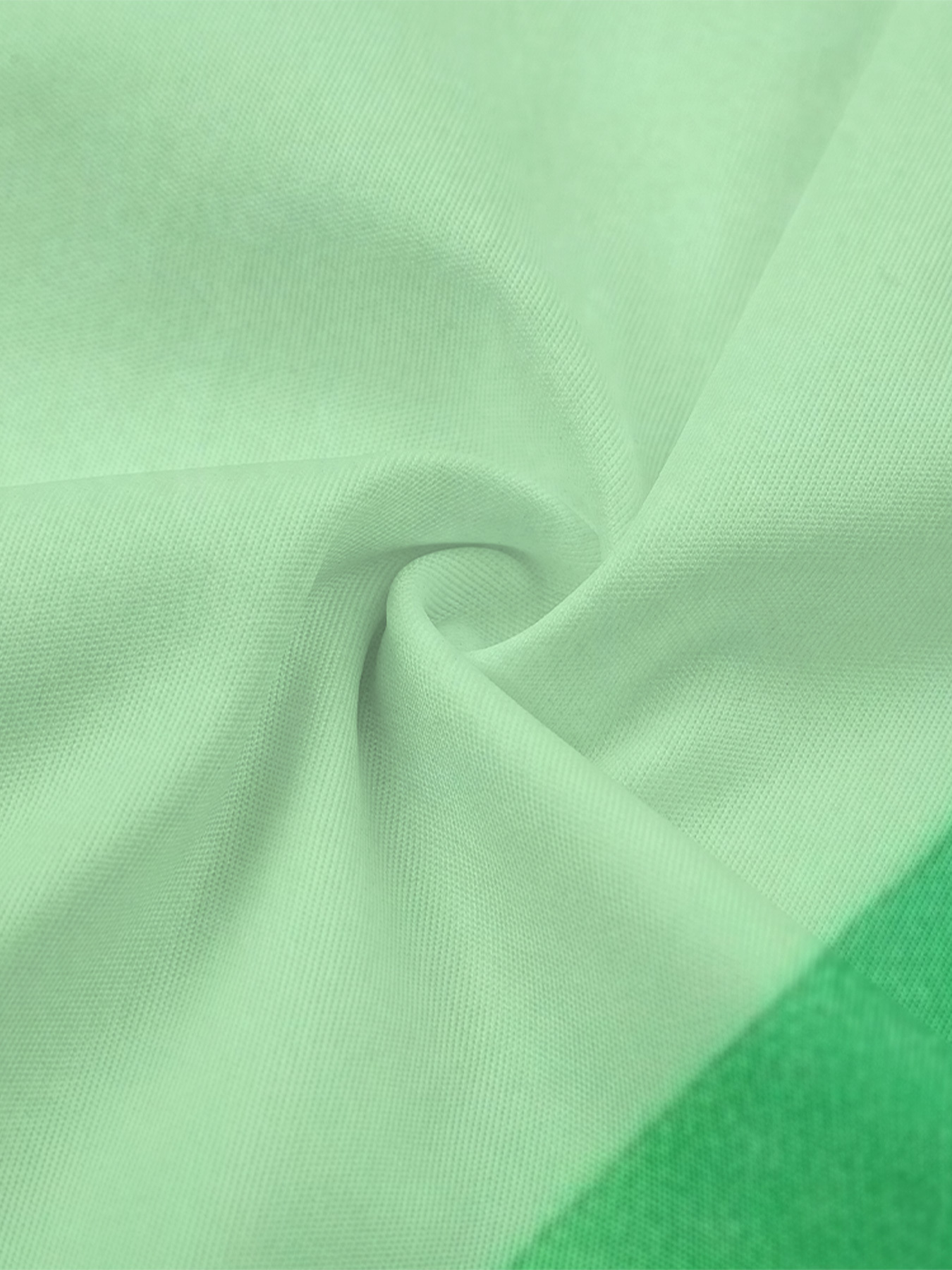 Green Gradient Geometric Sleeveless Halter Jumpsuit