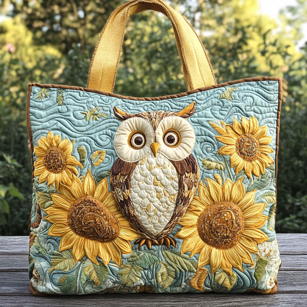 Golden Gaze Quilted Tote Bag  Animal print