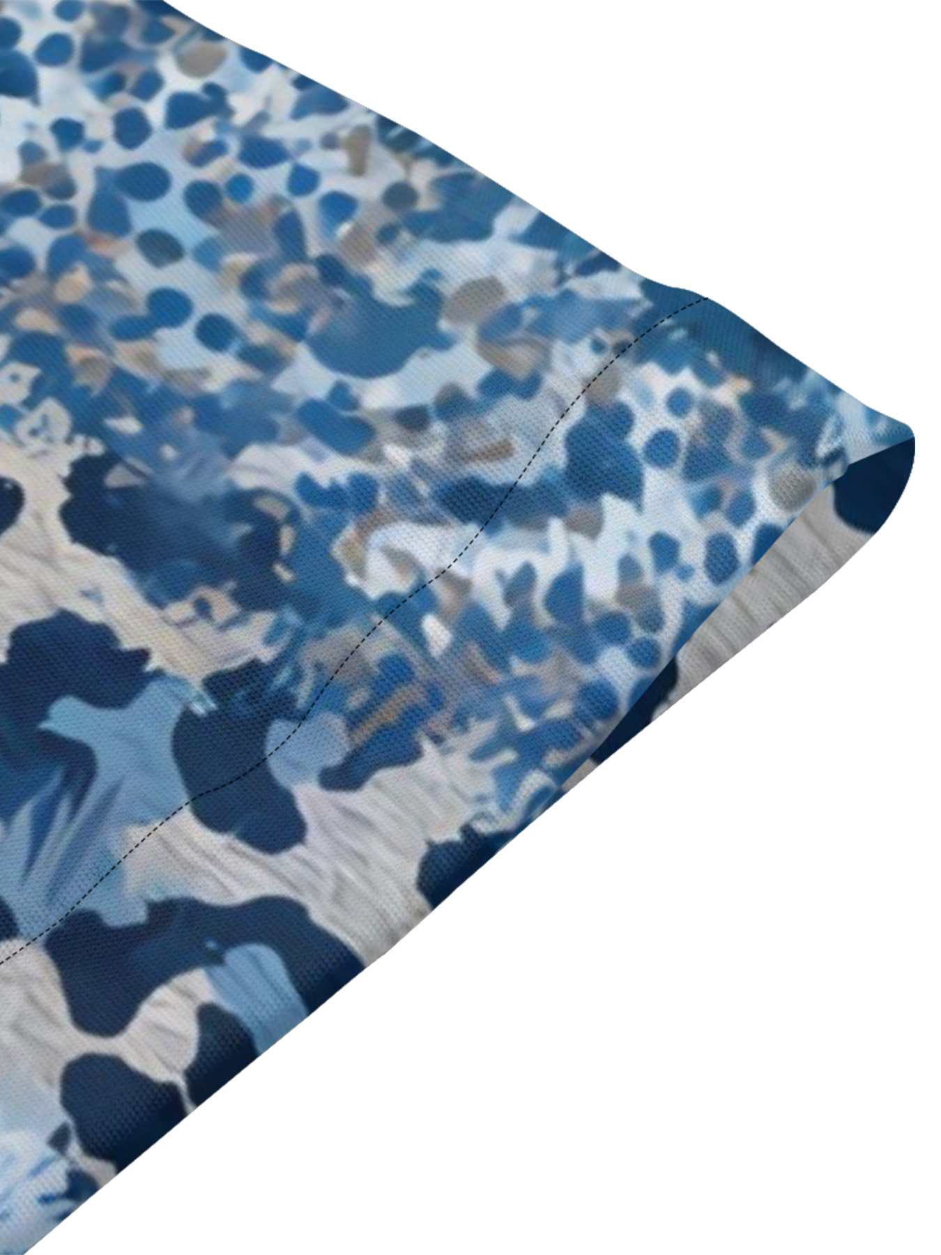 Blue Watercolor Animal Flare Sleeve Bodycon Midi Dress