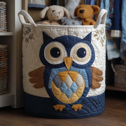 Barn Owl Quilted Laundry Basket NCU0NNT2103 
