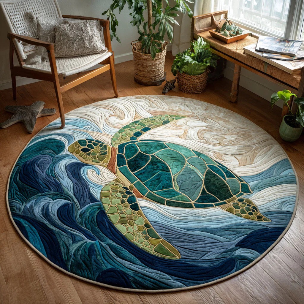 Sea Serenity Round Carpet