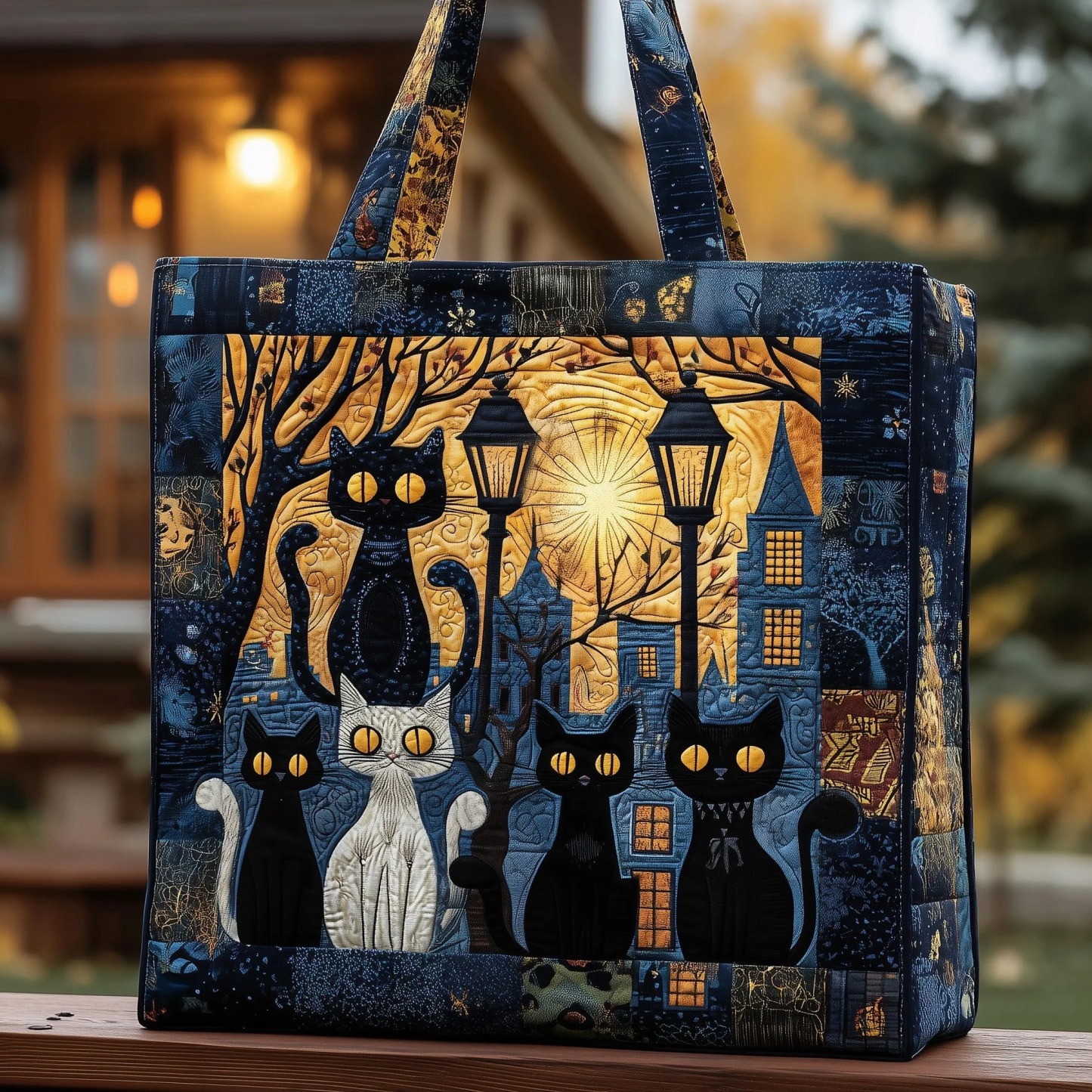 Christmas Bells Series Quilted Tote Bag