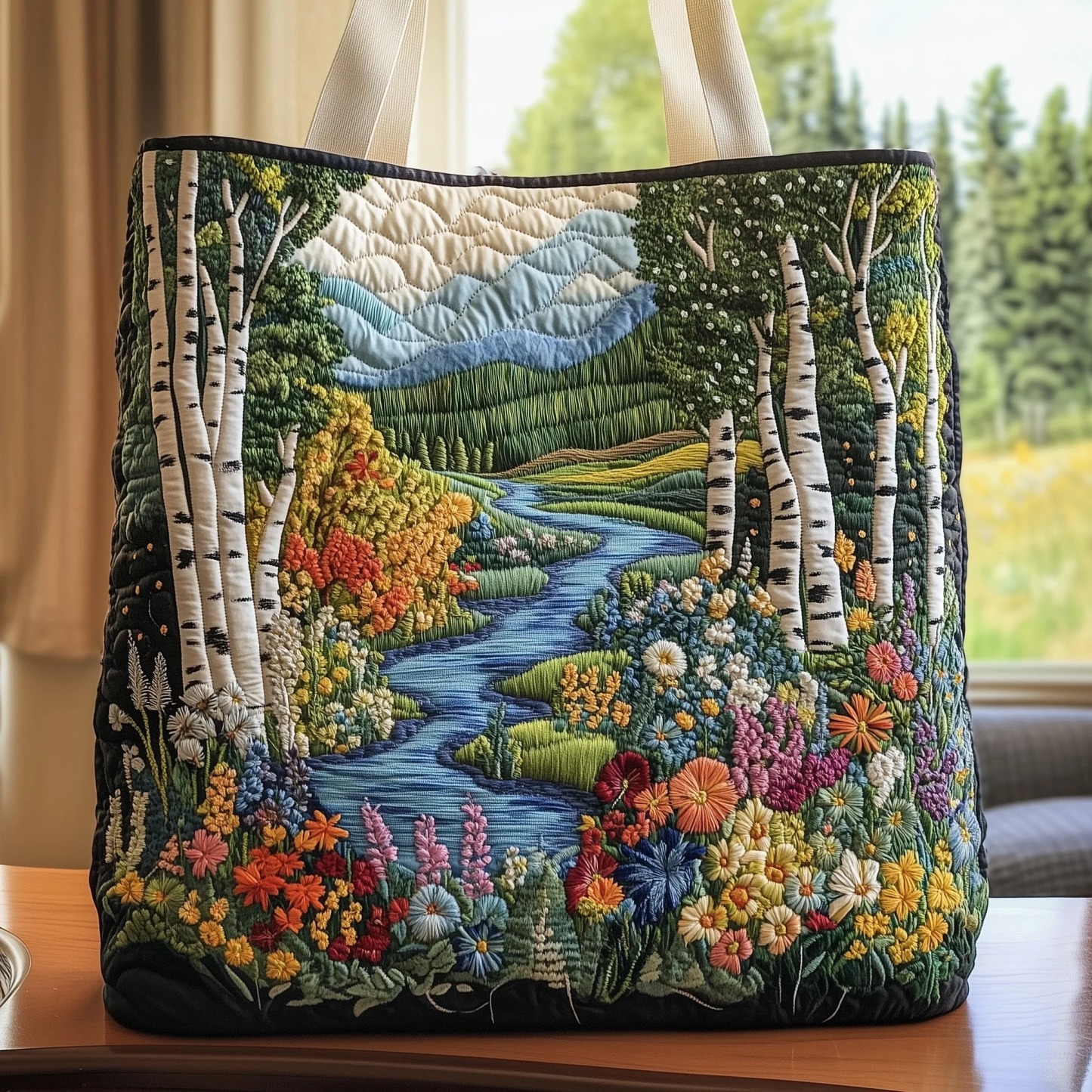 Christmas Bells Series Quilted Tote Bag