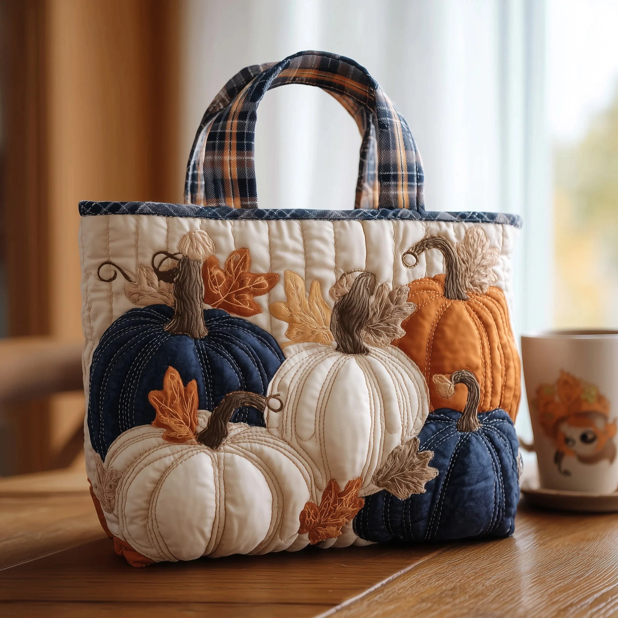 Pumpkin Spice Quilted Tote Bag GFTOTL4568