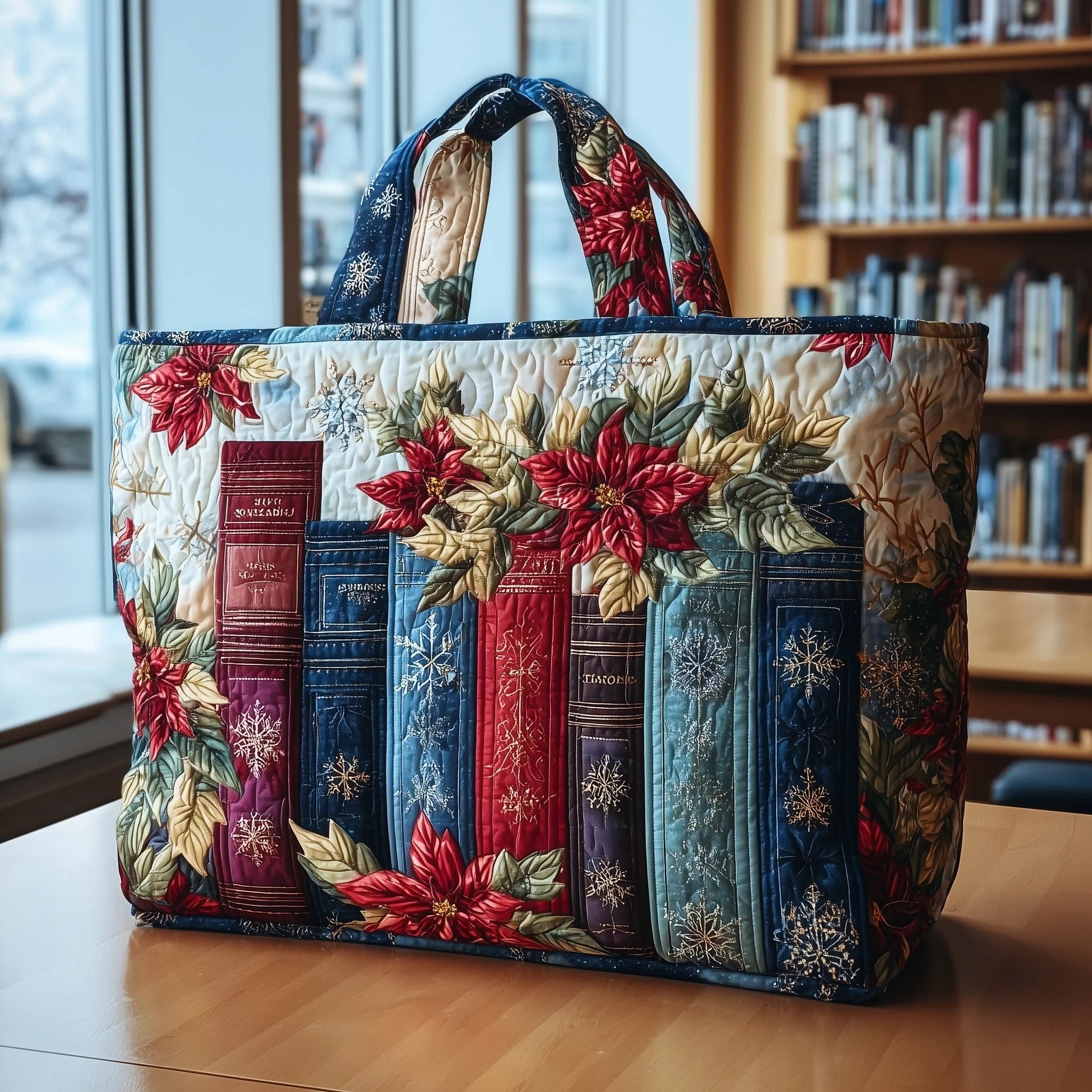 Winter Book Quilted Tote Bag GFTOTP10299 
