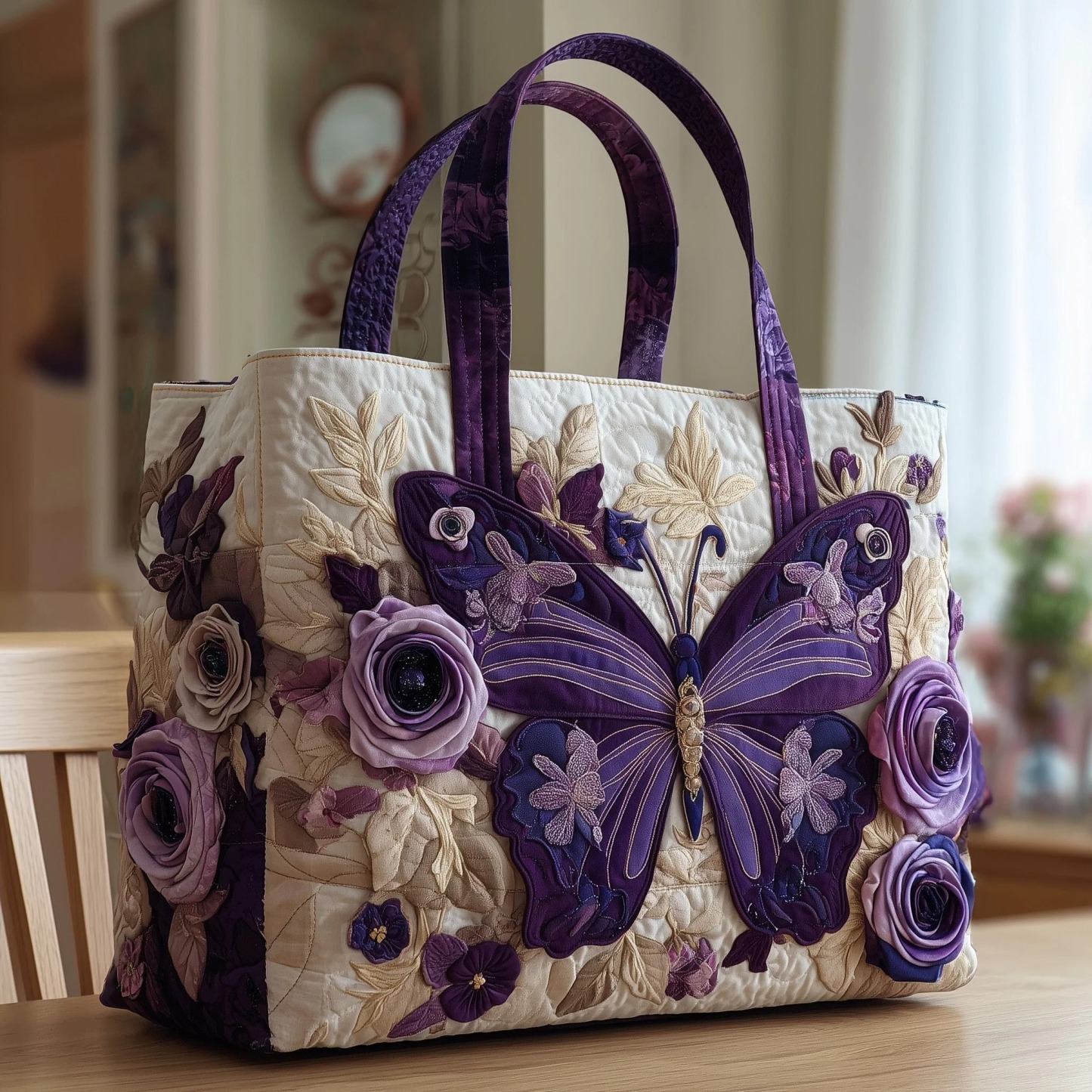 Christmas Bells Series Quilted Tote Bag