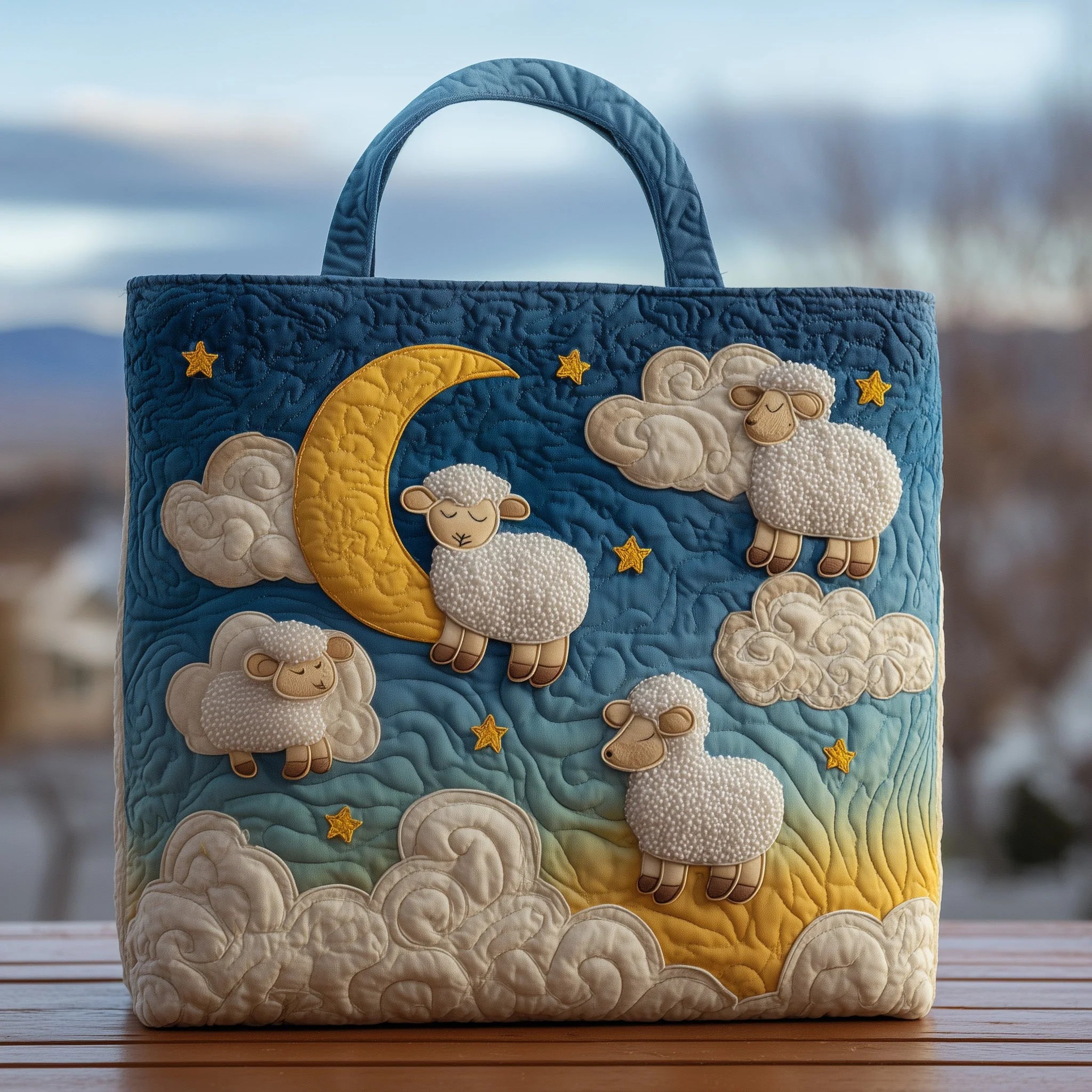 Sheep on cloud Quilted Tote Bag GFTOXM21