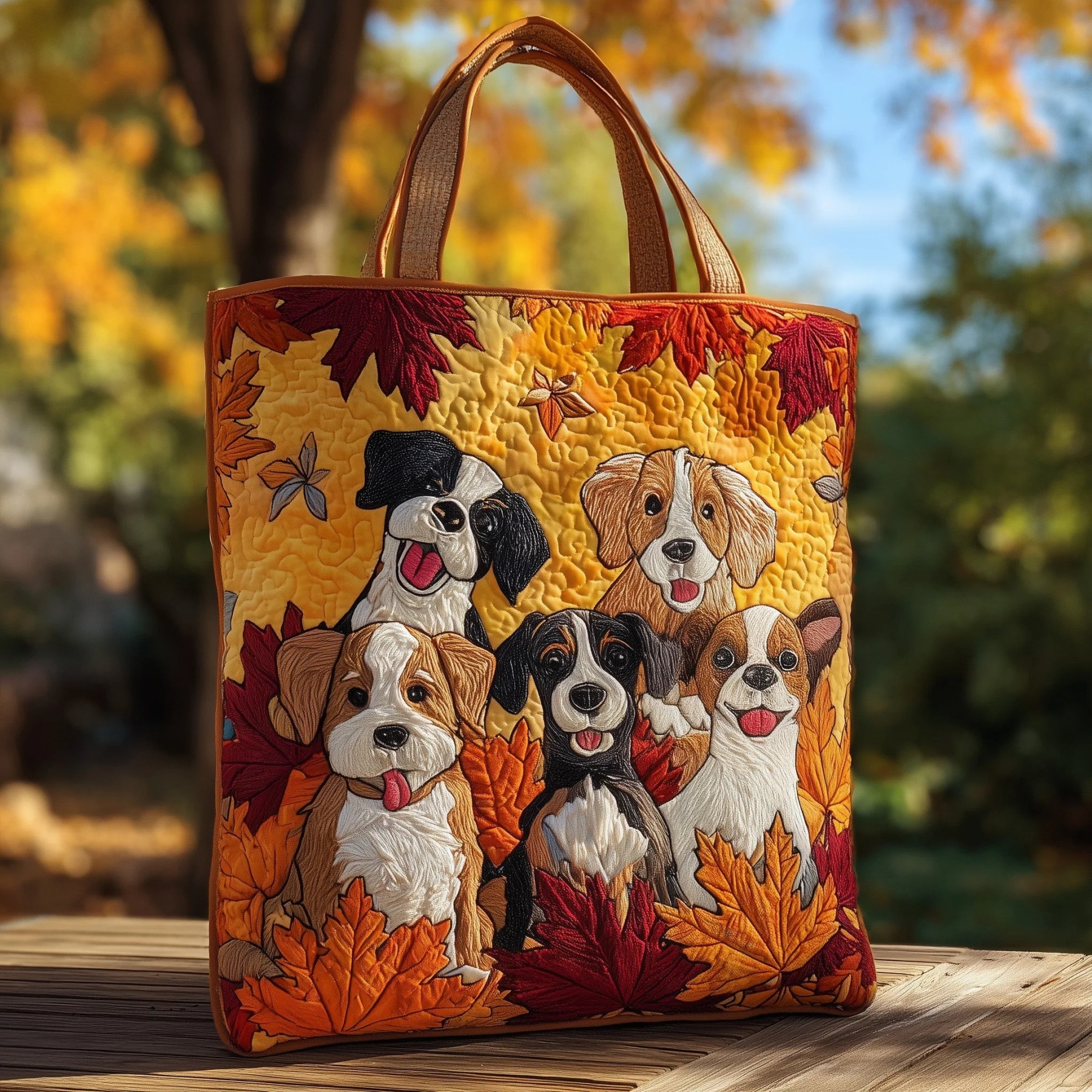 Christmas Bells Series Quilted Tote Bag