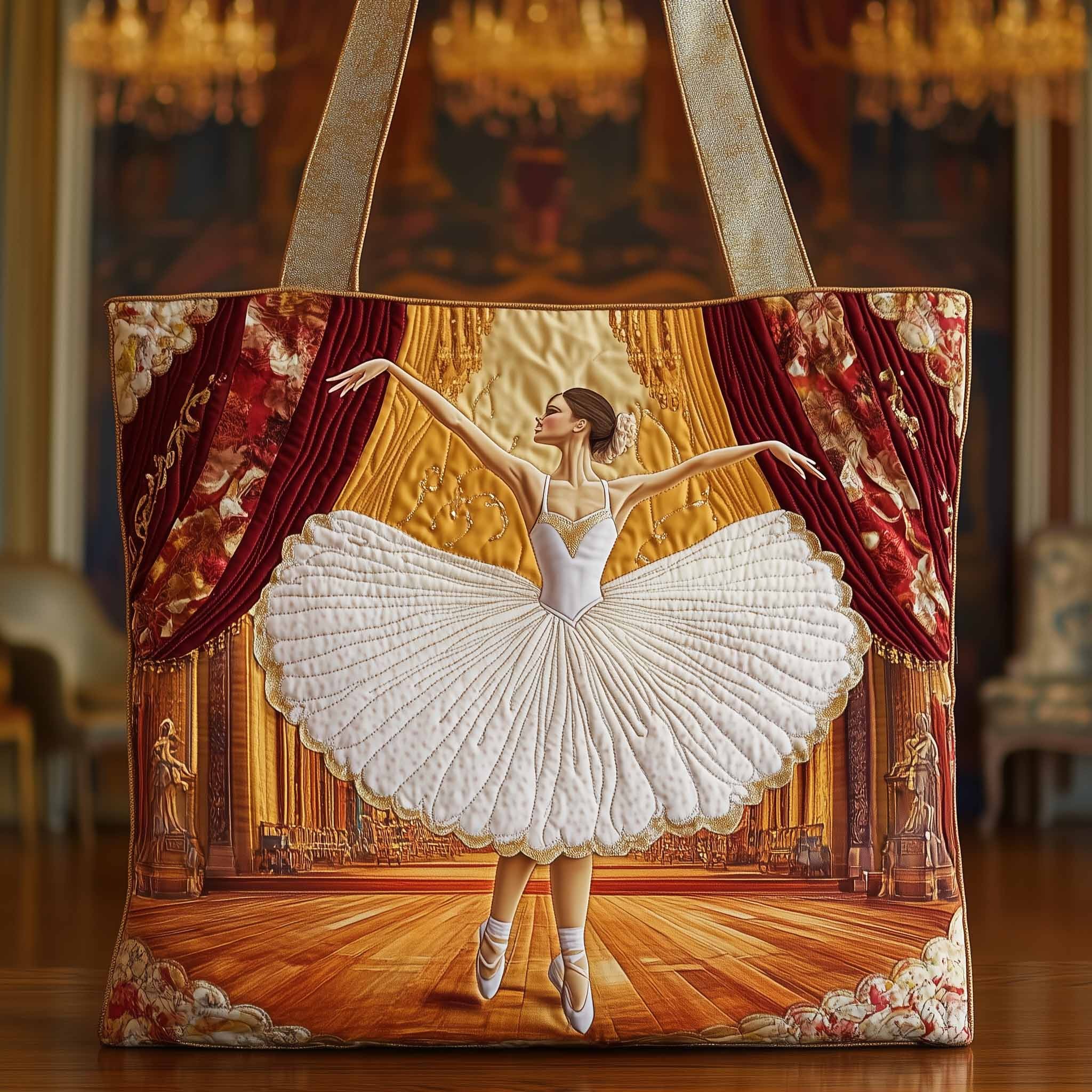 Elegant Ballerina Quilted Tote Bag GFTOYC1168