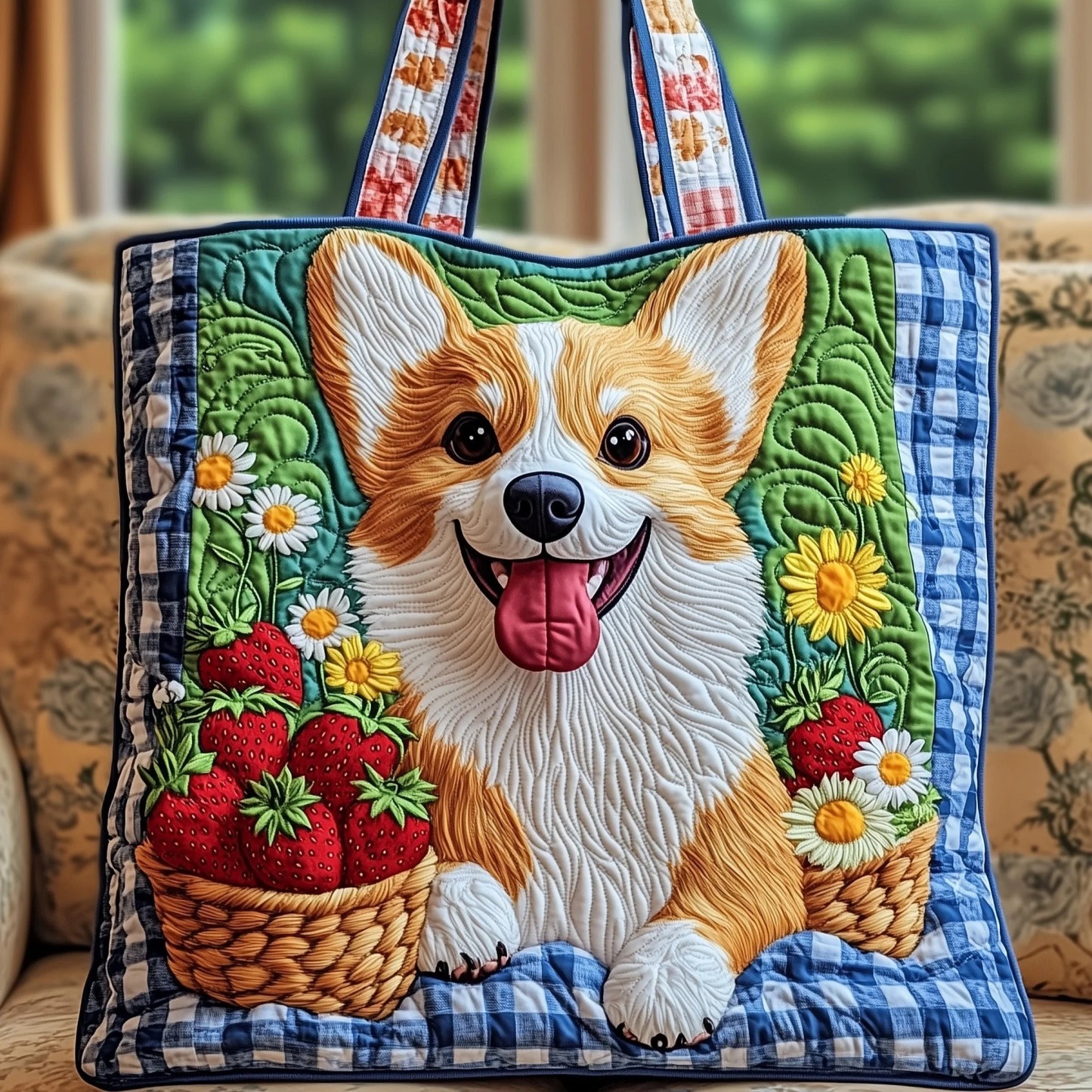 Christmas Bells Series Quilted Tote Bag