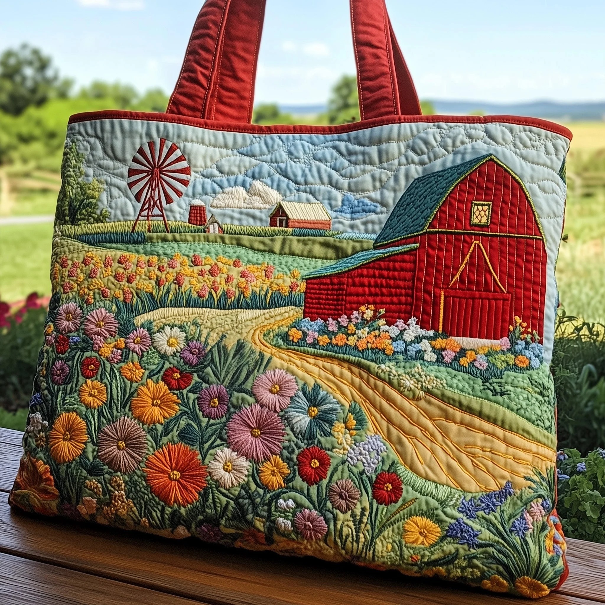 Countryside Charm Quilted Tote Bag GFTOMA1524